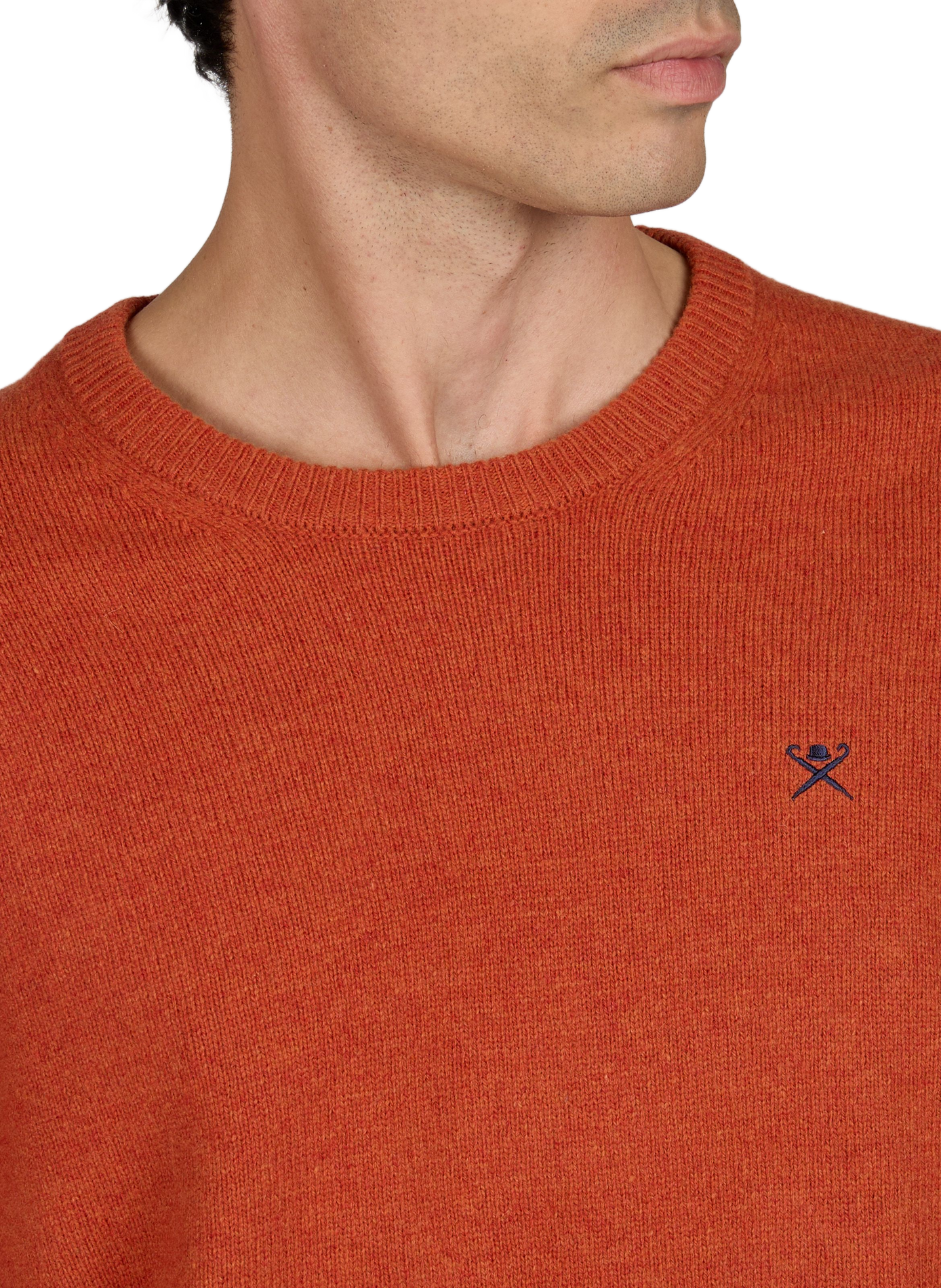 Straight wool jumper | Orange HACKETT Men
