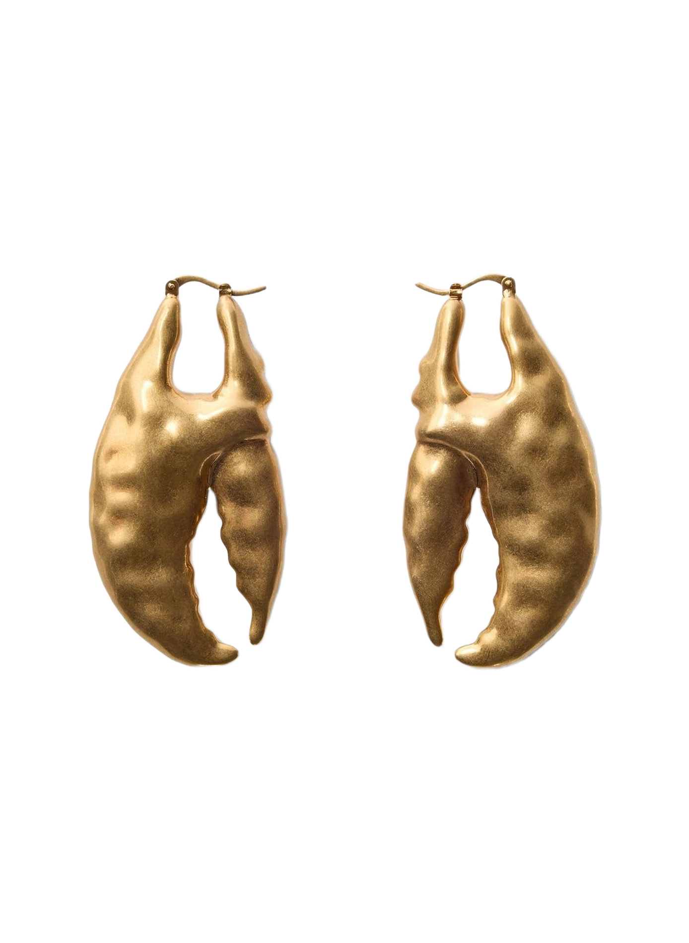 Les boucles d'oreilles Homard JACQUEMUS Golden
