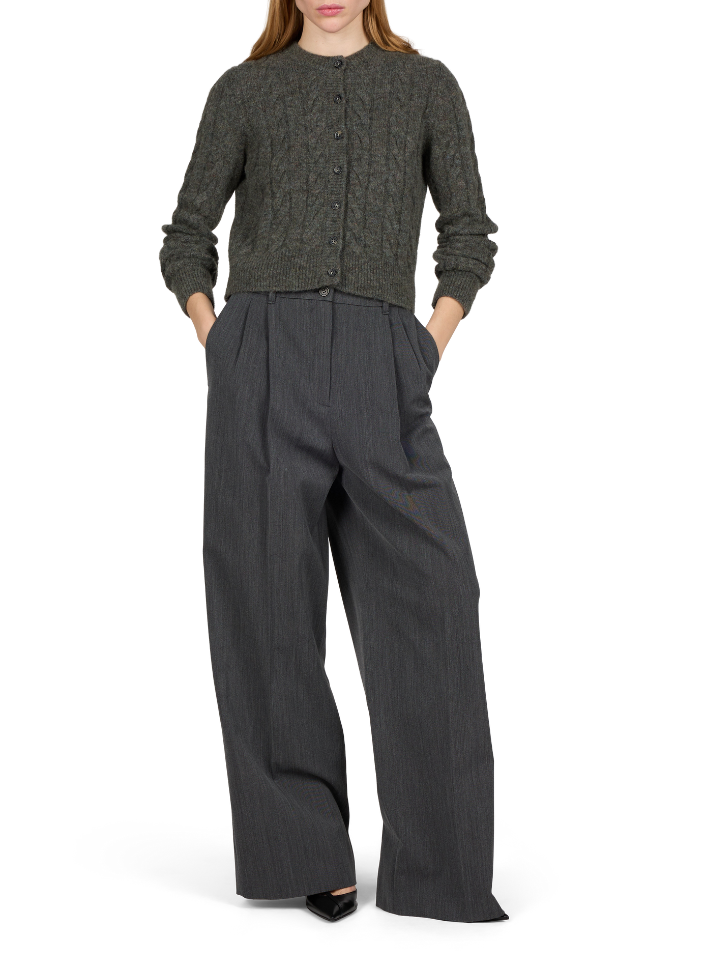 Straight ROSE cardigan in a wool blend A.P.C. Khaki