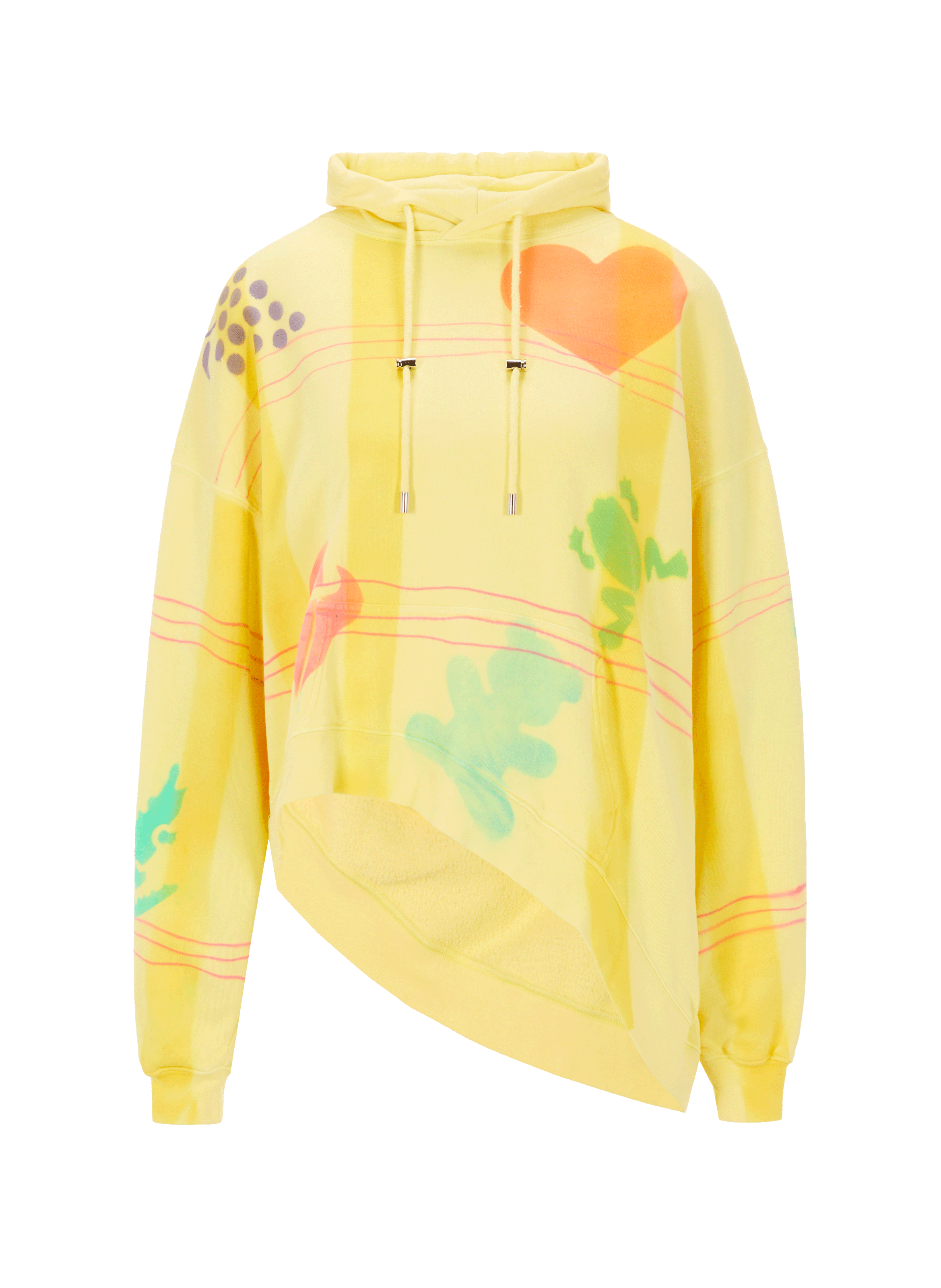 Hoodie asymétrique en coton mélangé