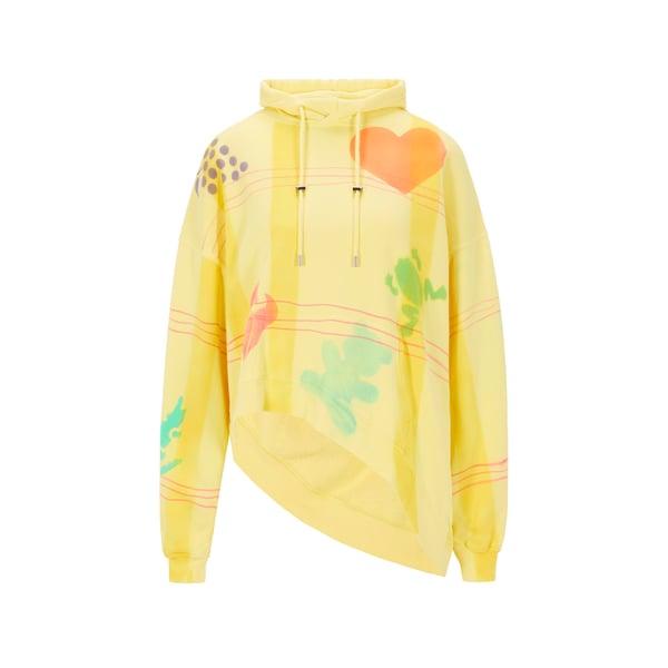 Hoodie asymétrique en coton mélangé