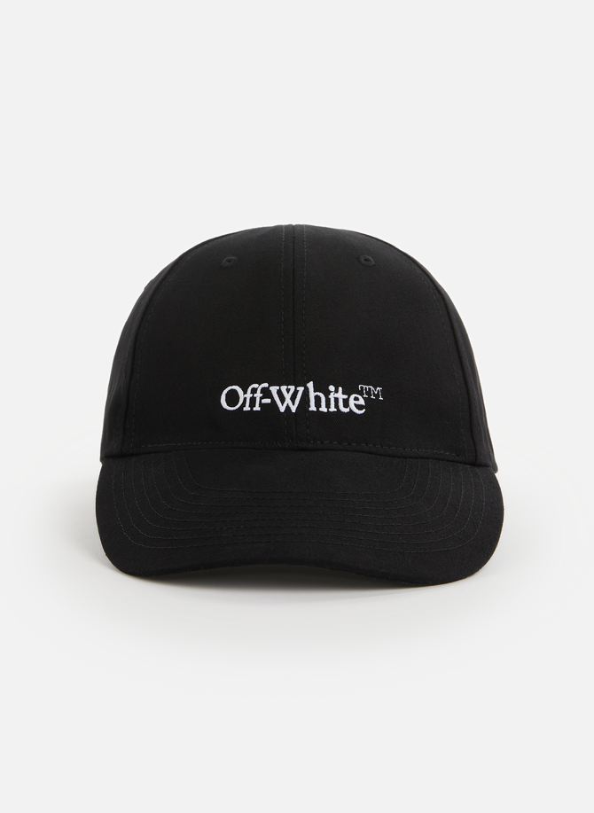 قبعة Bookish من قماش القطن OFF-WHITE