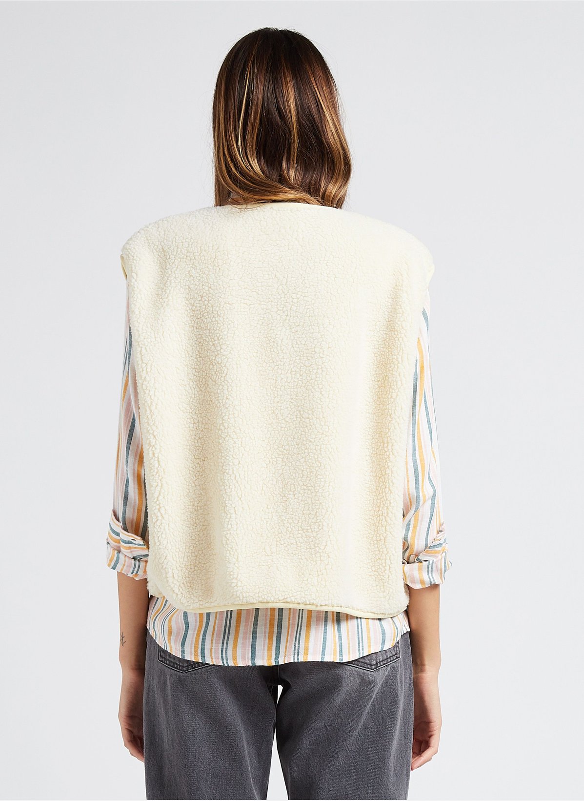Pull côtelé sans manches col zippé - Tresse Paris Pull côtelé sans manches col zippé - Tresse Paris