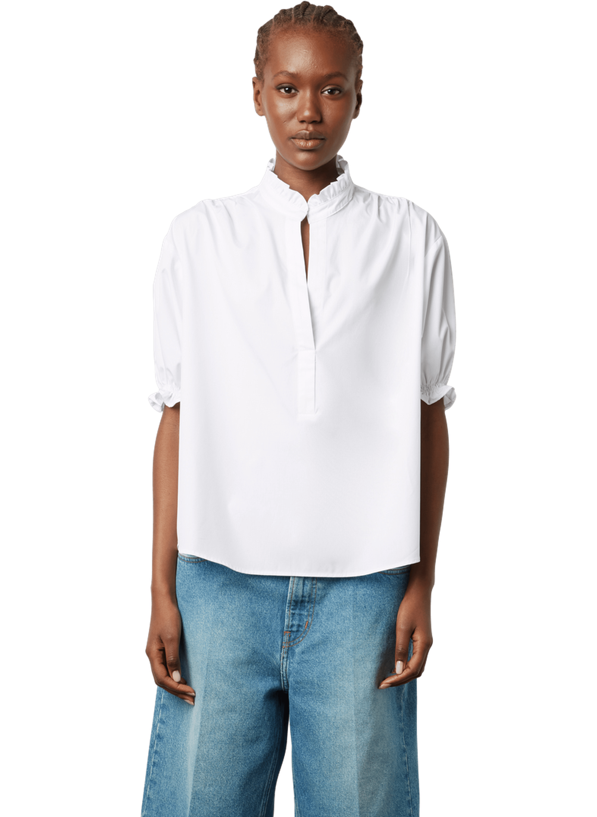 Blouse en popeline de coton - annyr GERARD DAREL Blanc