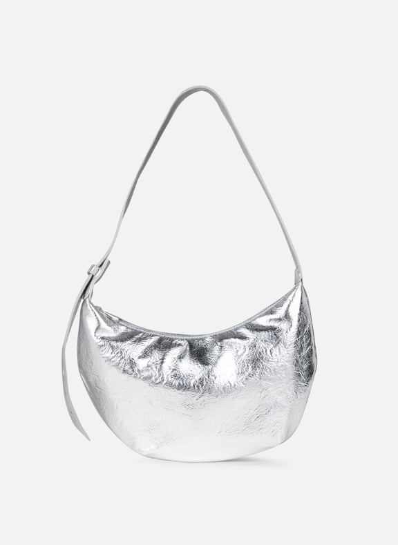 Sac bandoulière demi-lune métallique Argent by IKKS IKKS Sac bandoulière demi-lune métallique Argent