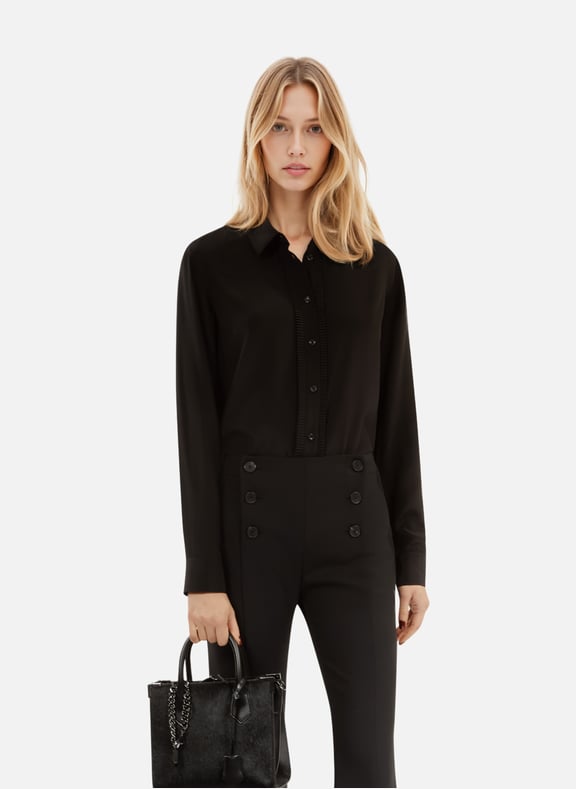 Chemise en soie Noir by THE KOOPLES THE KOOPLES Chemise en soie Noir