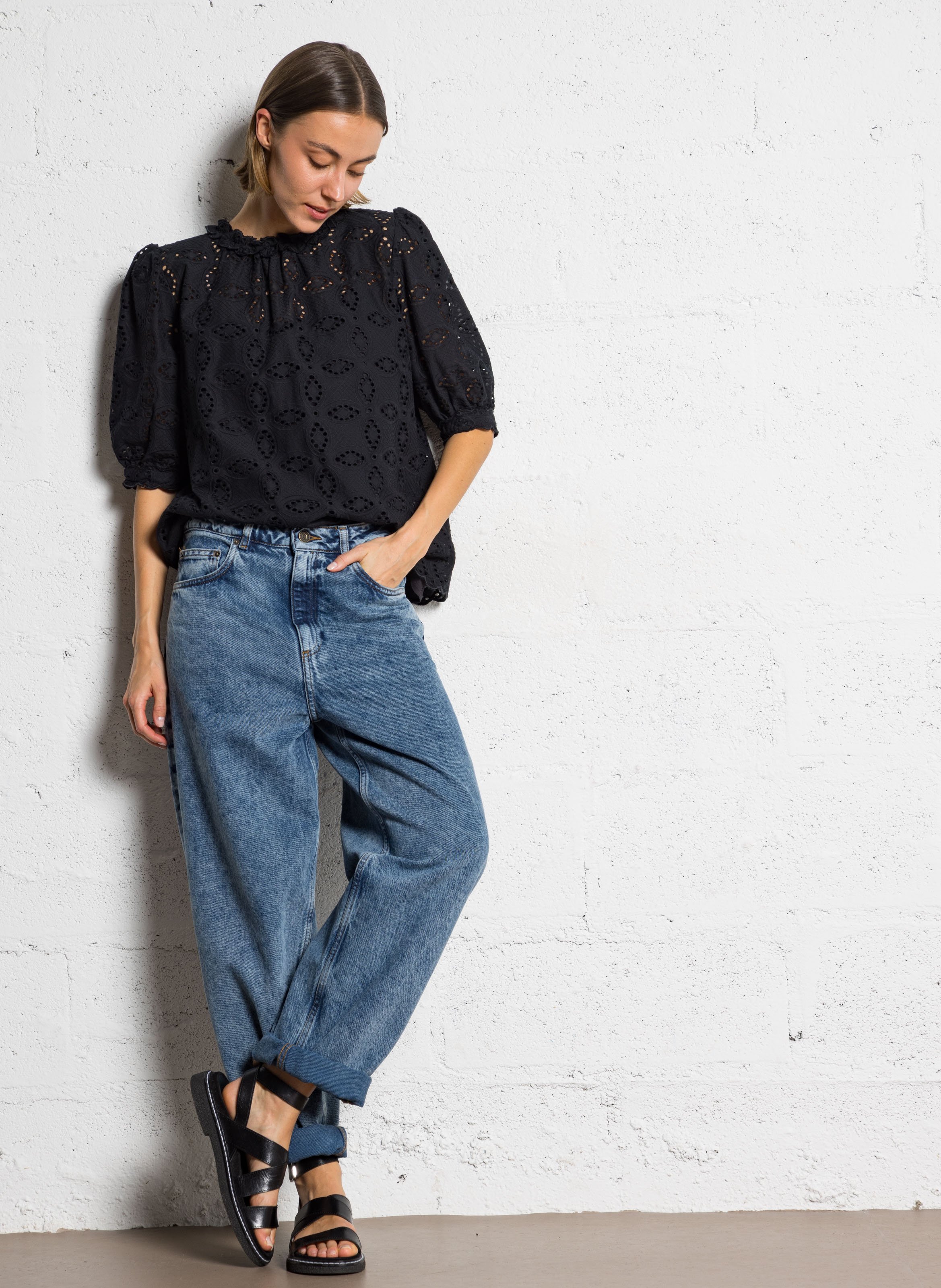 Jean ballon en coton joybird-b AMERICAN VINTAGE 