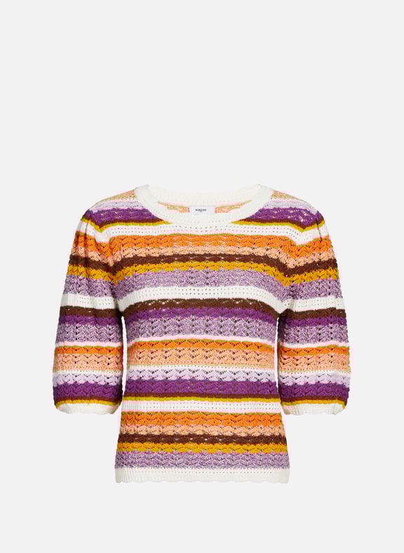 Top crochet rayé en coton Multicolore by SUNCOO SUNCOO Top crochet rayé en coton Multicolore