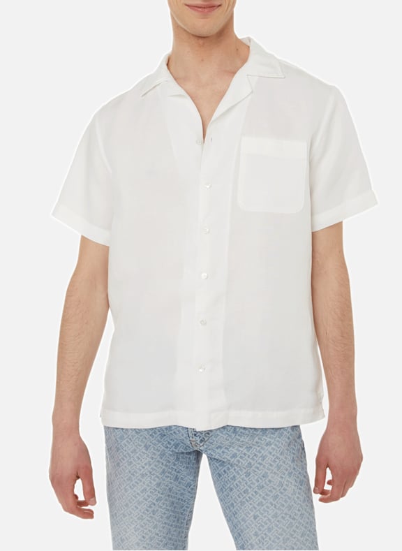 Barac linen and lyocell shirt White by EDITIONS 102 EDITIONS 102 Barac linen and lyocell shirt White