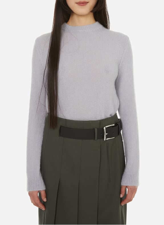 Pull uni en mohair et laine Gris by TIBI TIBI Pull uni en mohair et laine Gris