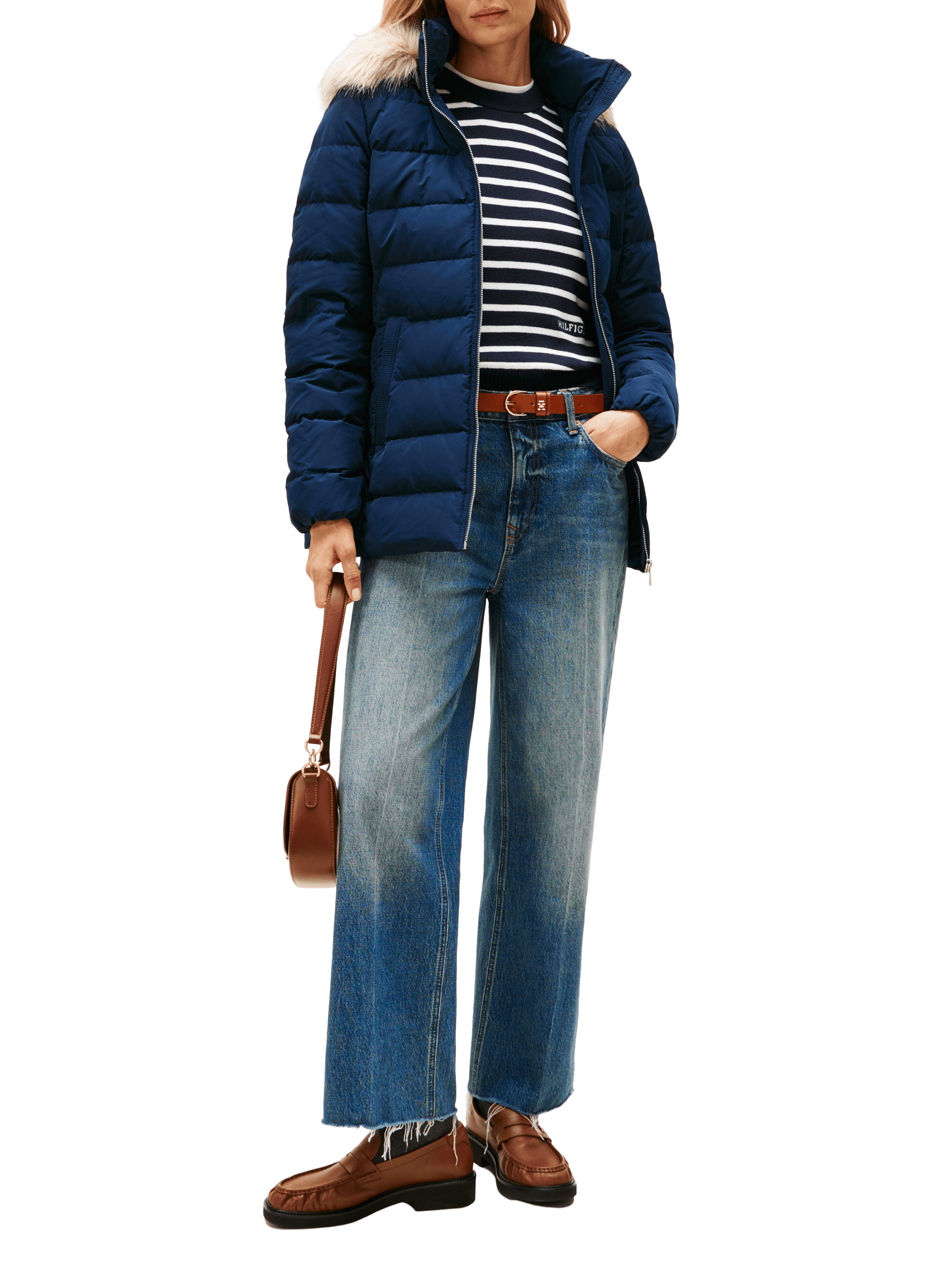 Hooded down jacket TOMMY HILFIGER Blue