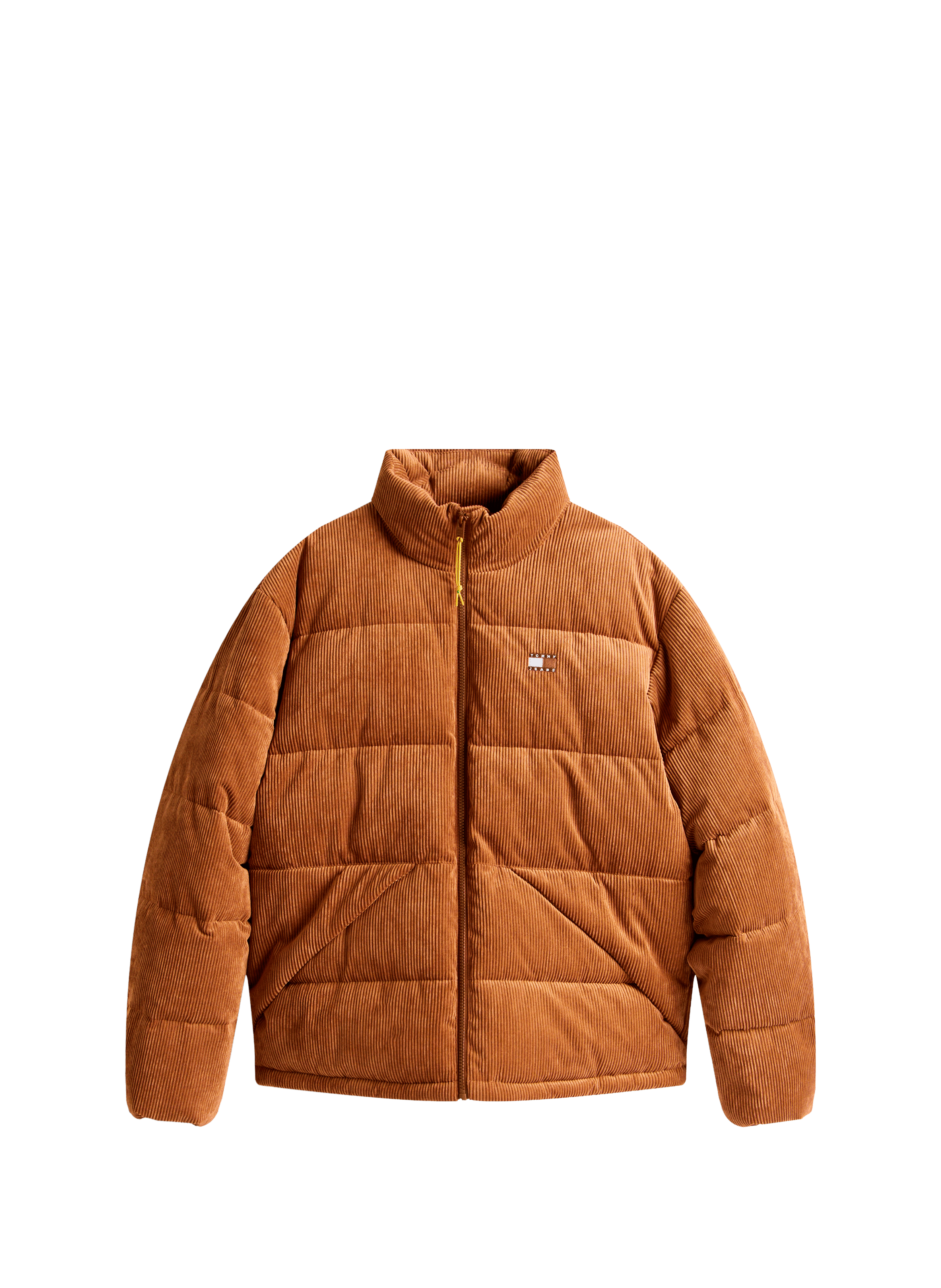 Water-repellent corduroy puffer jacket TOMMY HILFIGER Brown