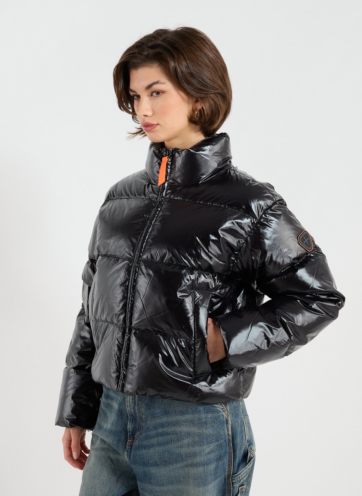 GERTRUDE ET GASTON Doudoune matelassée à col montant Noir