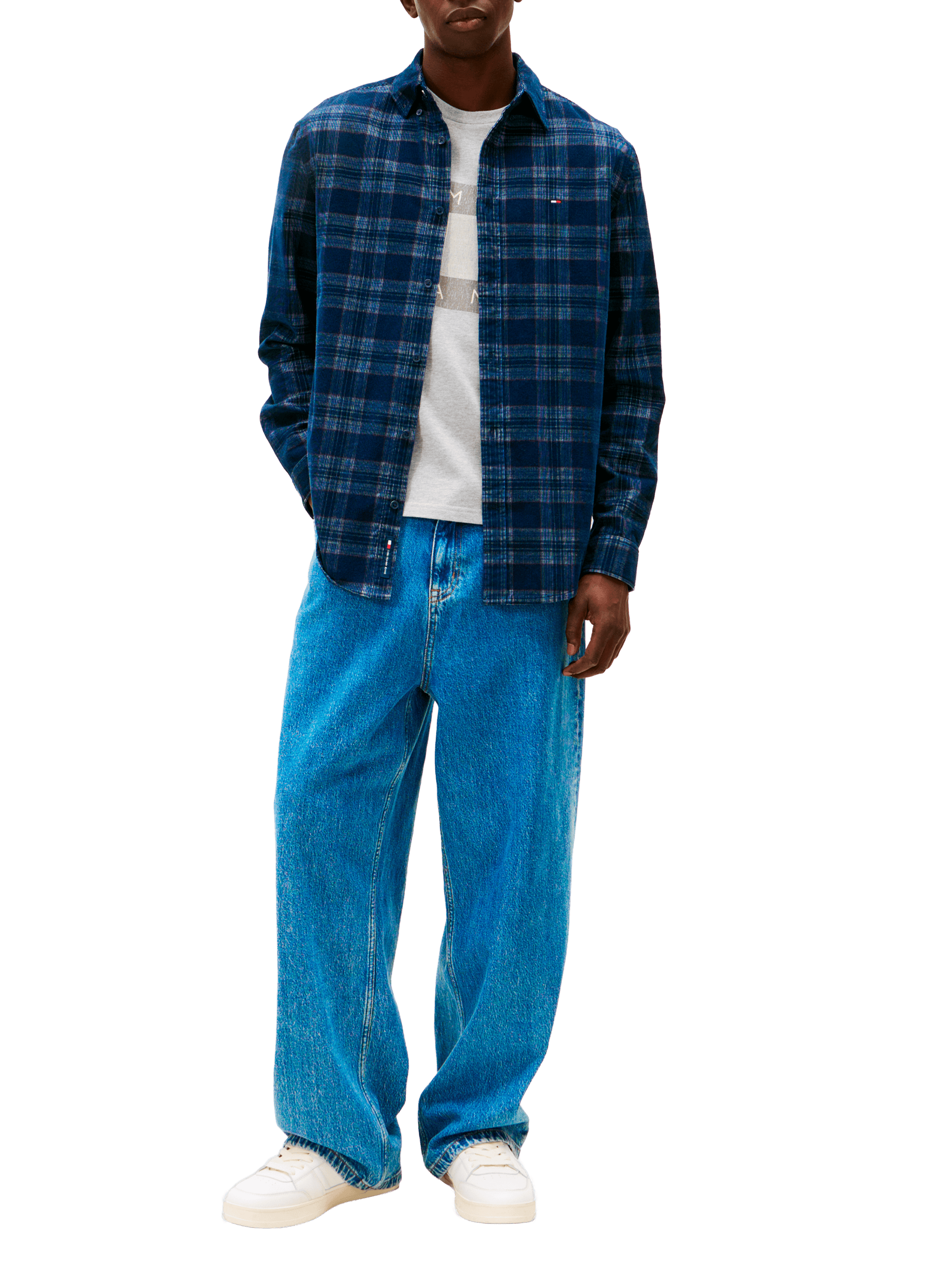 Check cotton Shirt TOMMY HILFIGER Blue