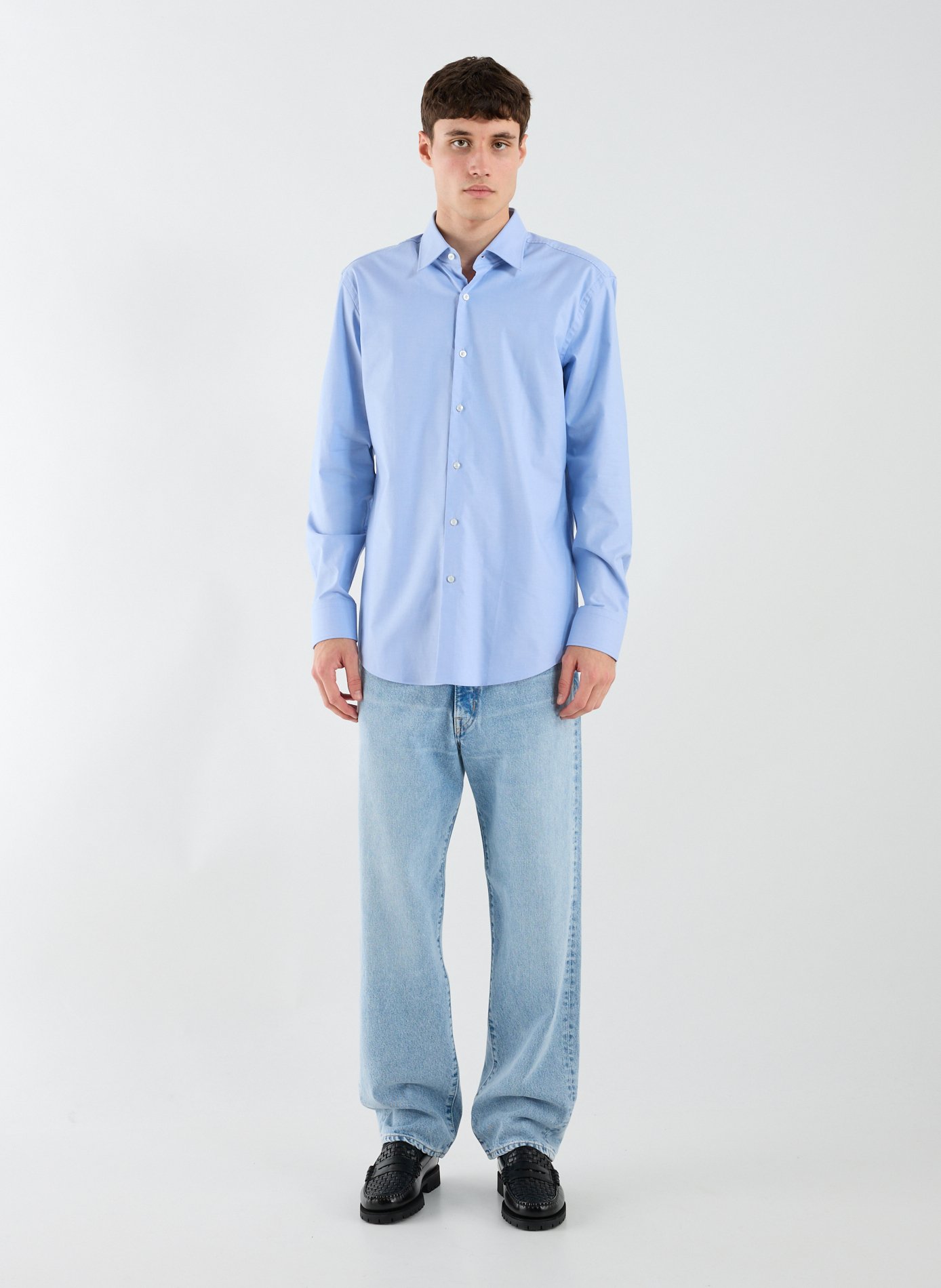 Chemise slim en coton BOSS Multicolore