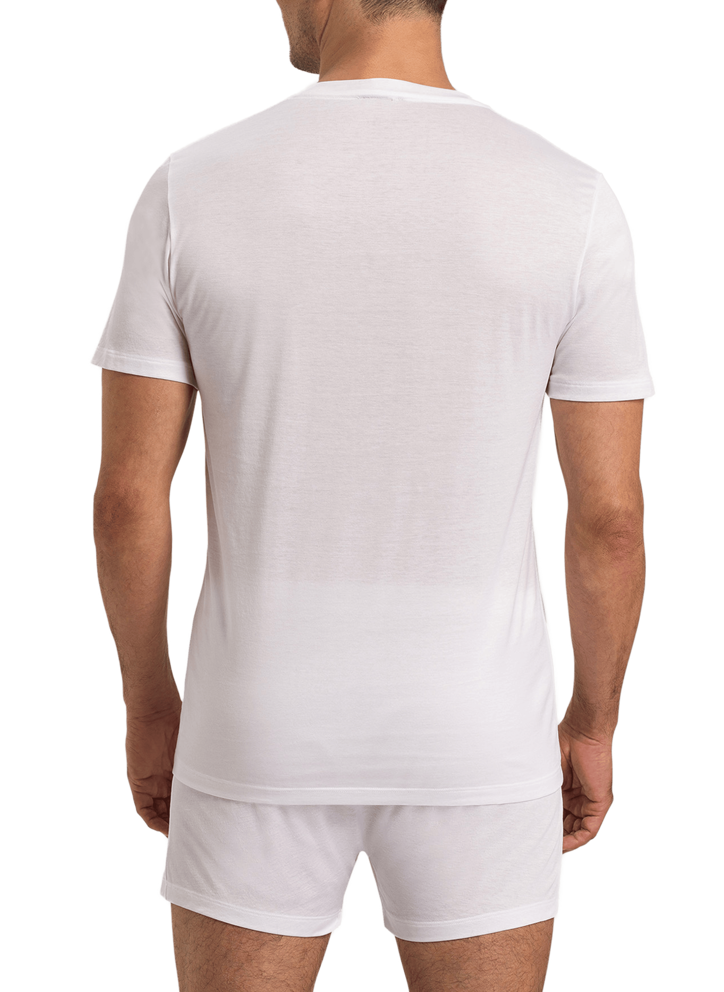Cotton V-neck T-shirt HANRO White