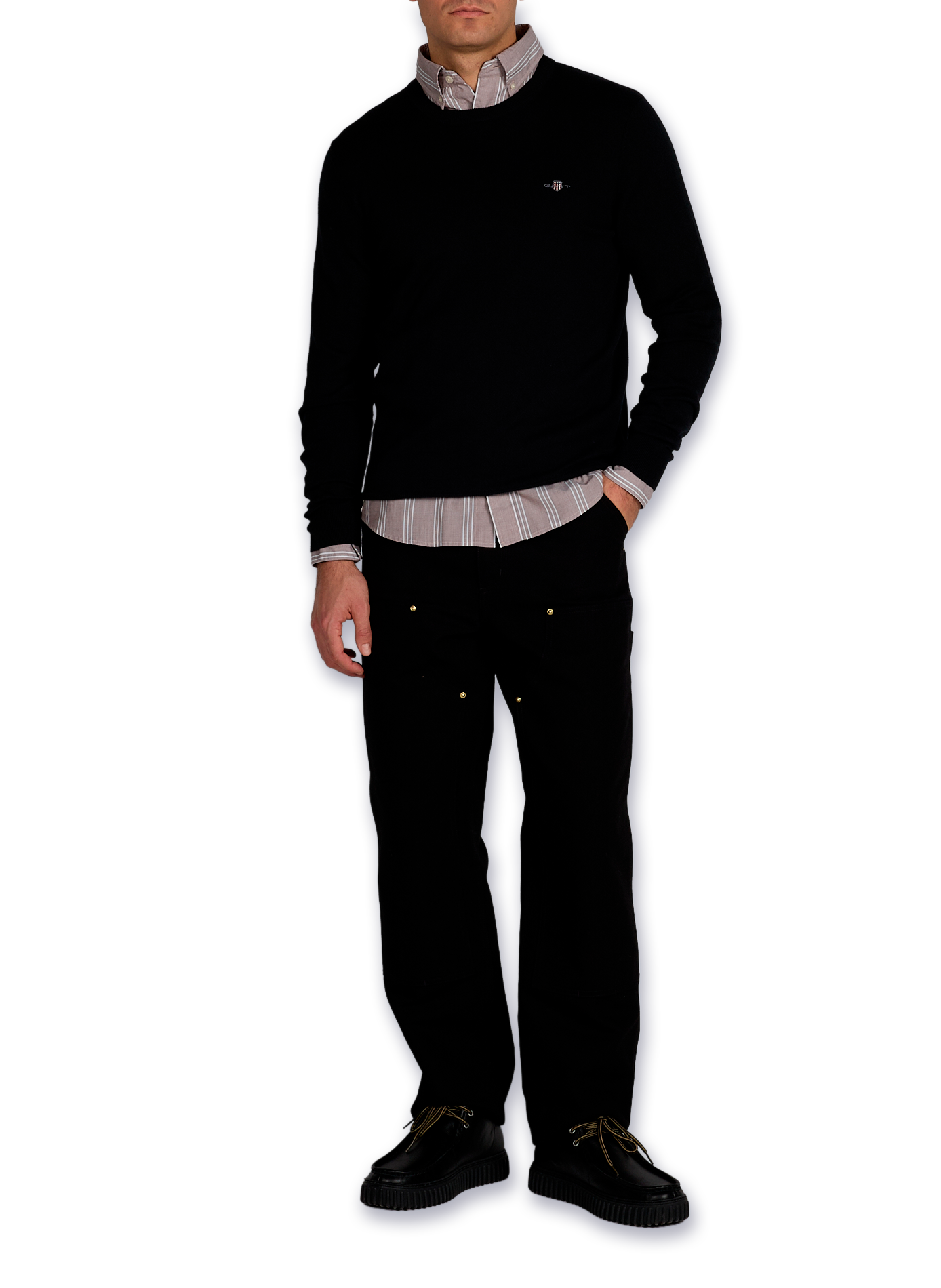 Cotton round neck Sweatshirt GANT Black