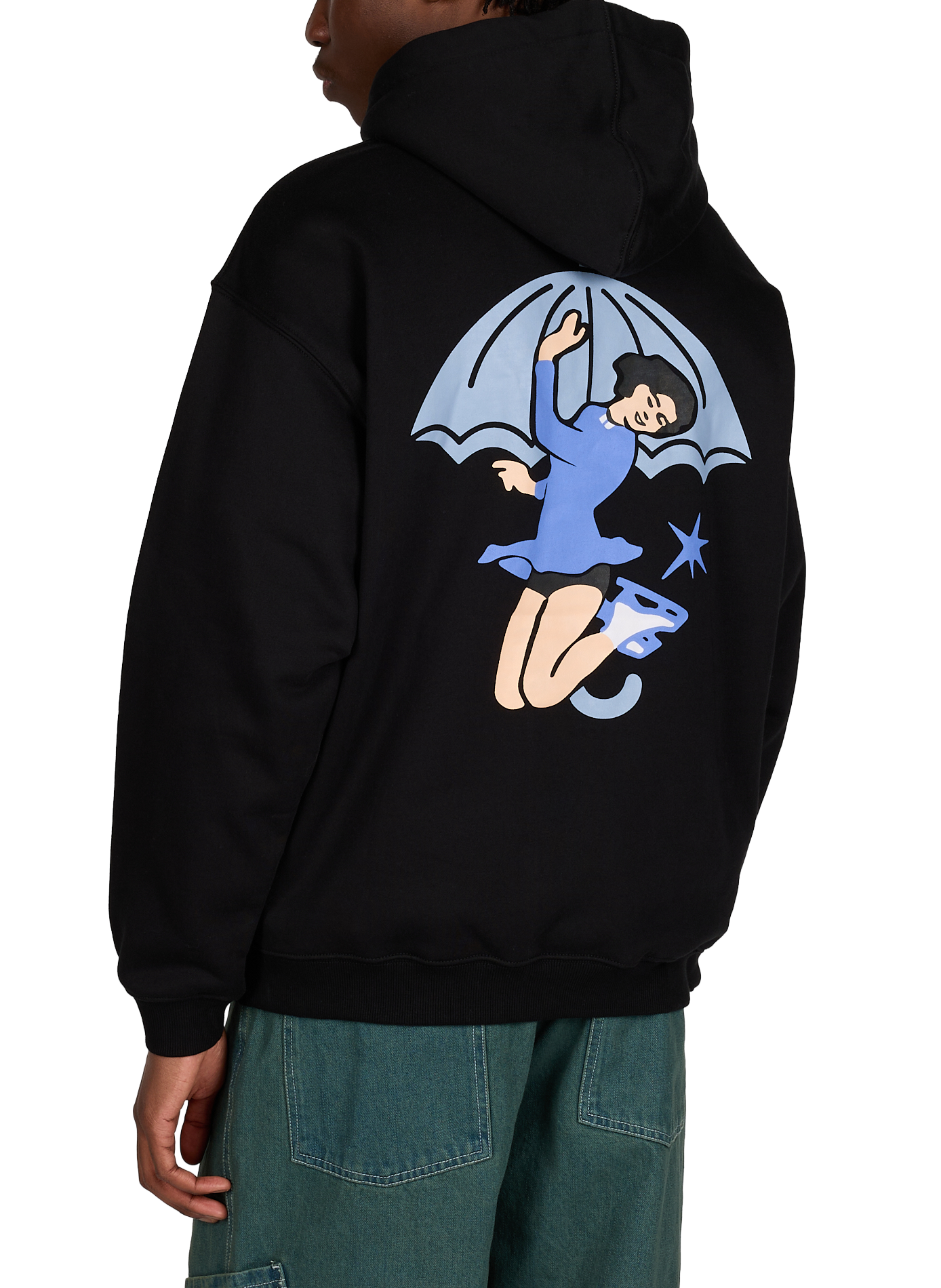 Hoodie en coton mélangé HELAS CAPS Noir