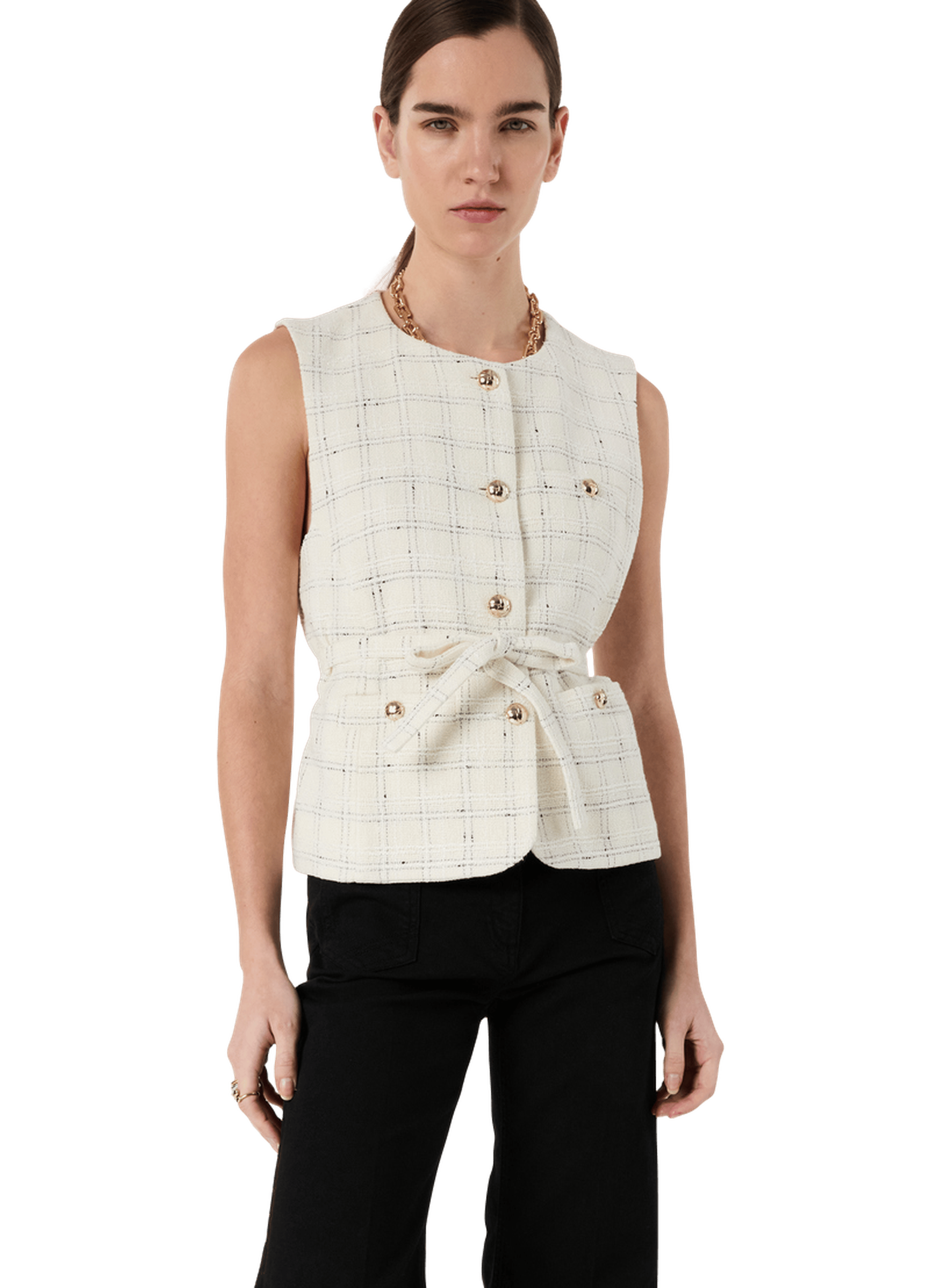 Gilet de tailleur en tweed - tillie GERARD DAREL Beige