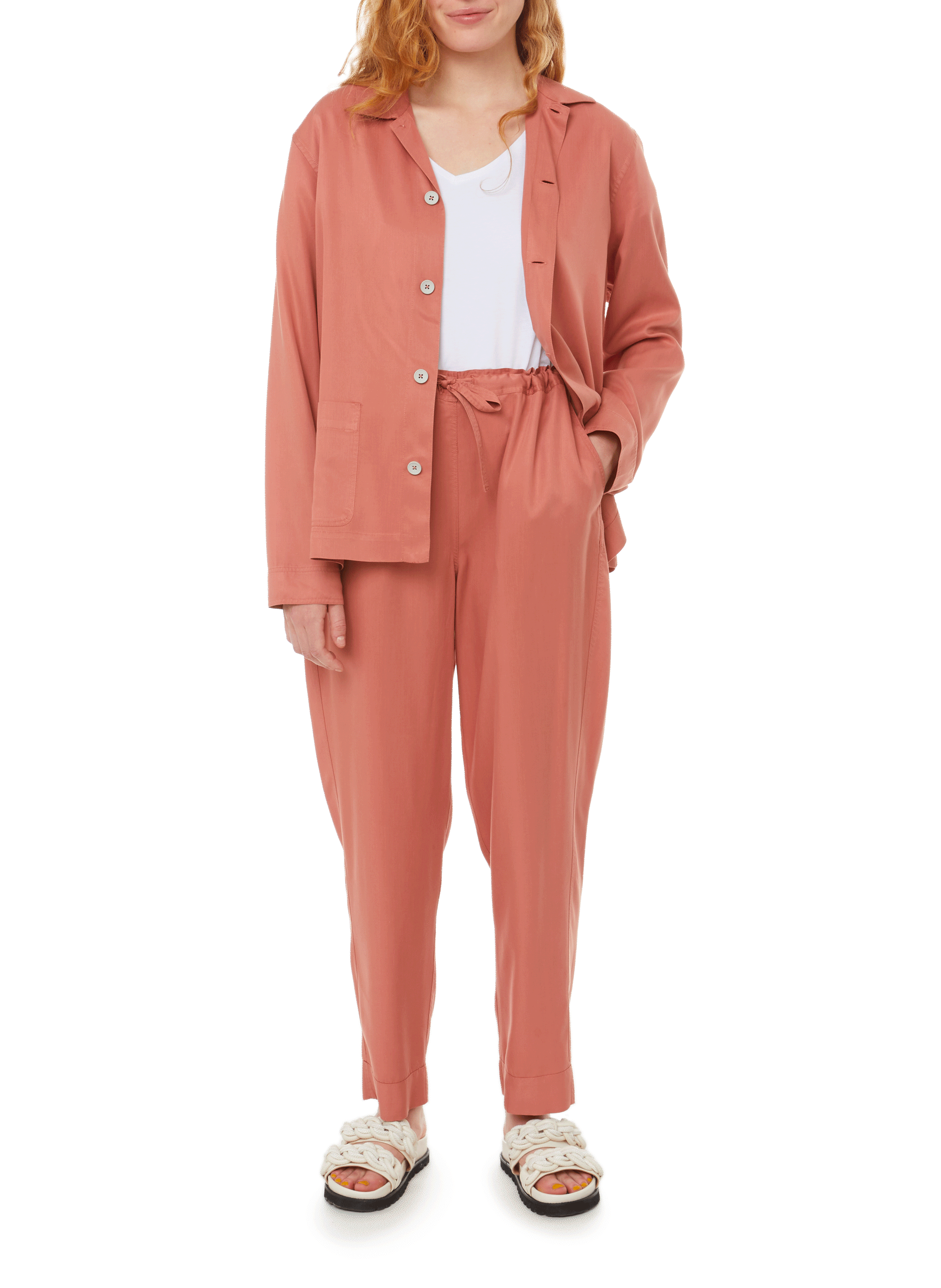 Tencel straight-fit shirt ORGANIC BASICS Pink