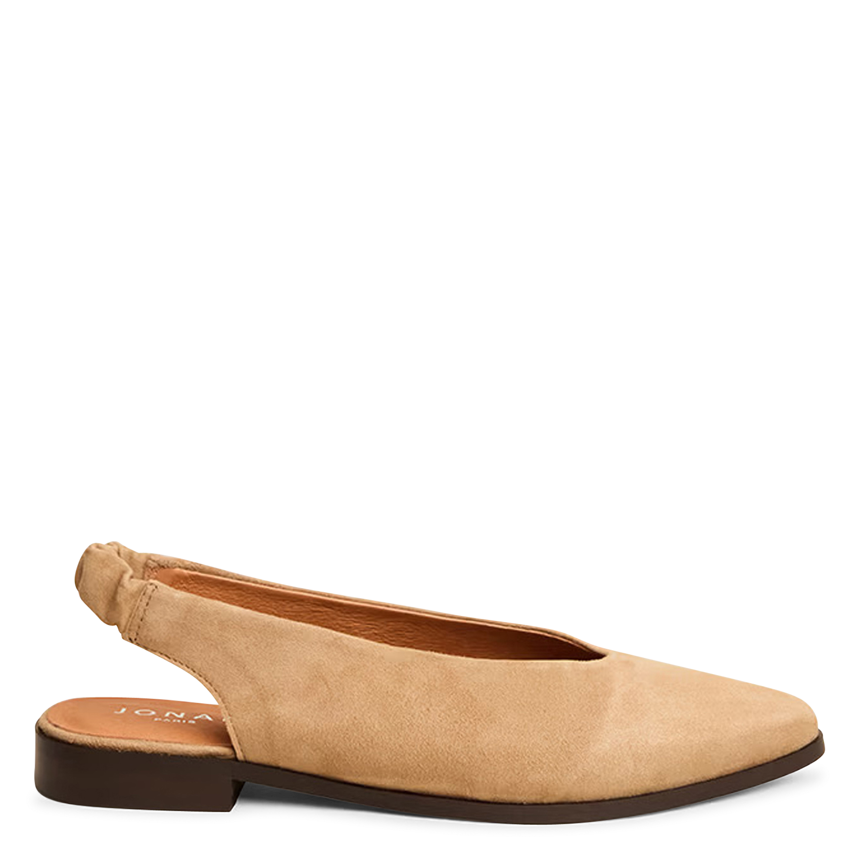 Ballerines à bouts pointus en cuir Acajou JONAK Beige