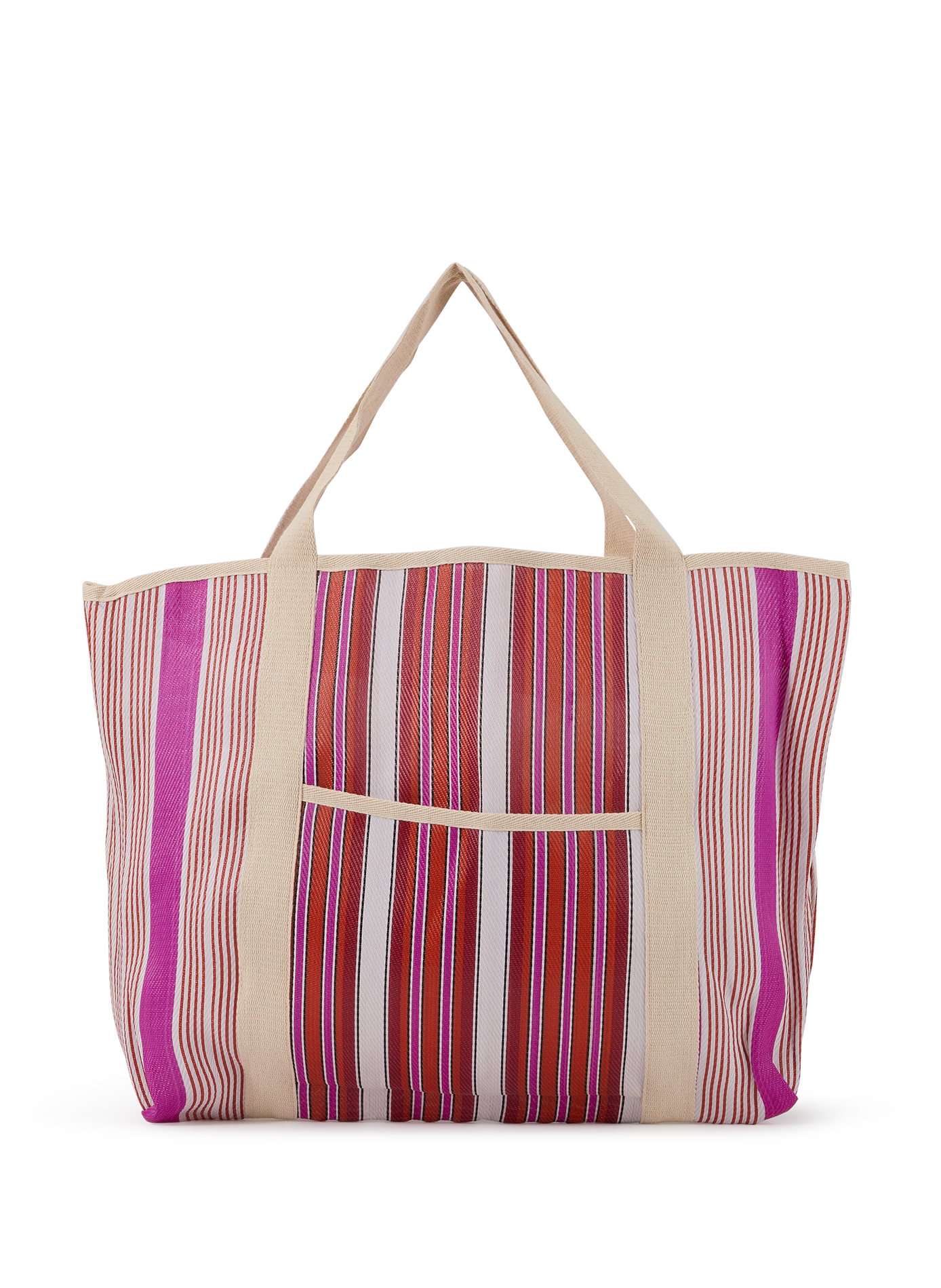 Sac cabas à rayures AU PRINTEMPS PARIS Rose