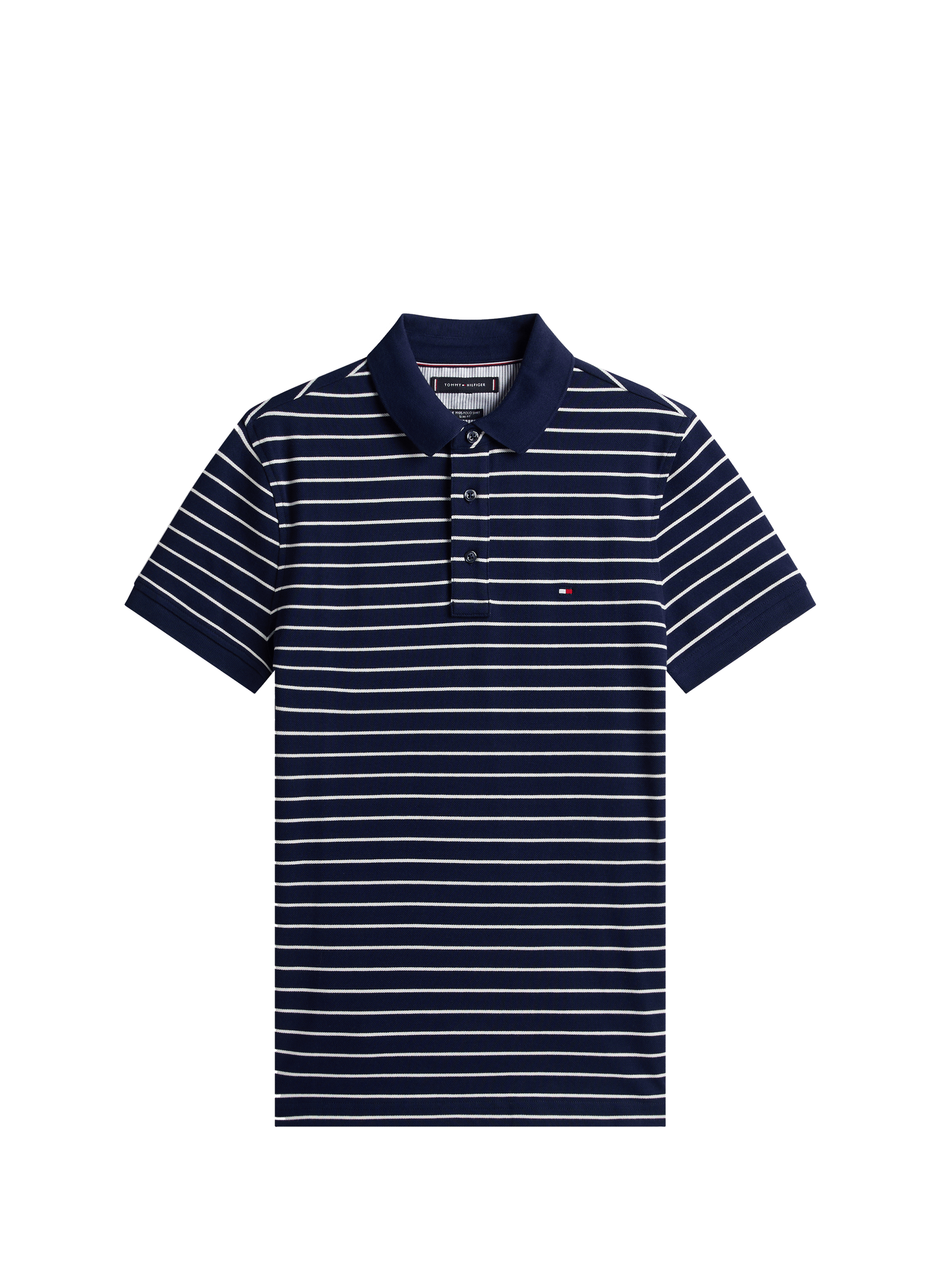 Cotton piqué polo shirt  Carbon navy    ivory petal