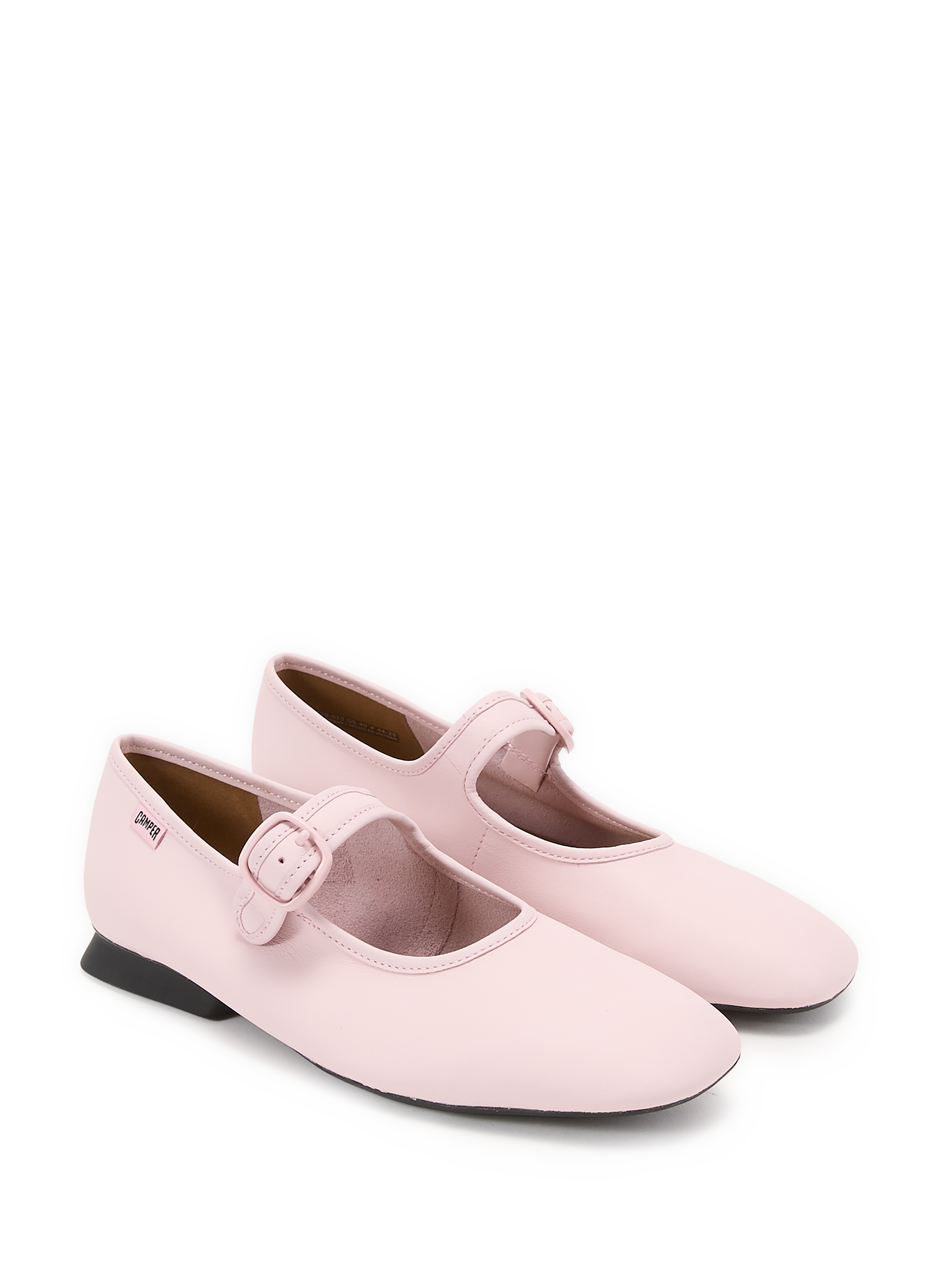 Ballet flats with adjustable buckle in leather CAMPER Pink