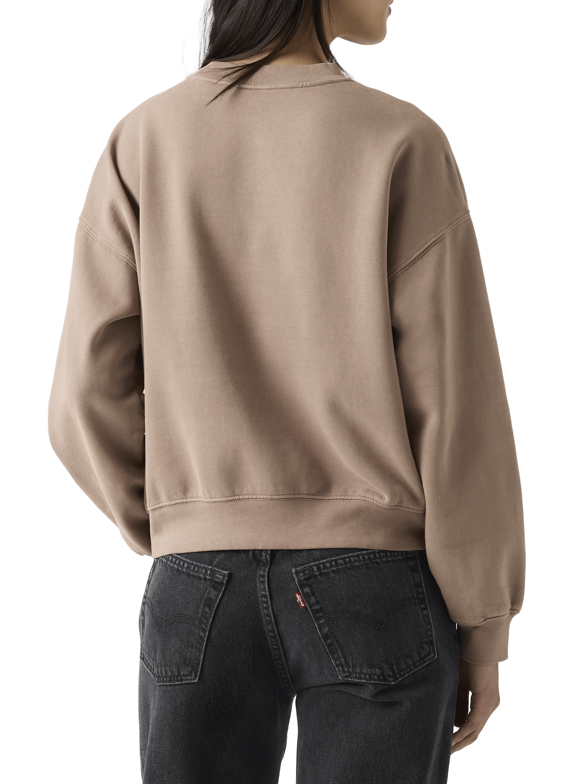 Sweat large en coton mélangé LEVI'S Marron