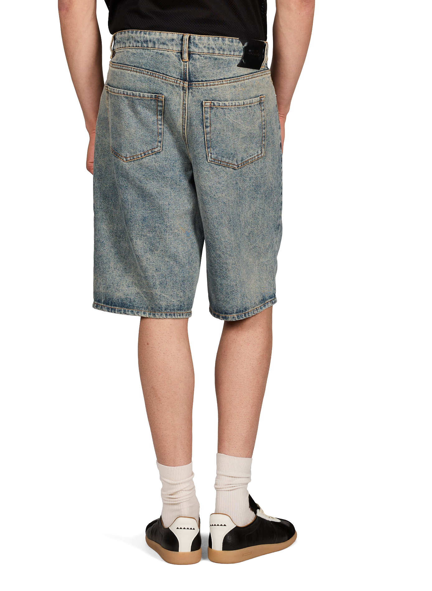 Short droit délavé en coton DAILY PAPER Bleu