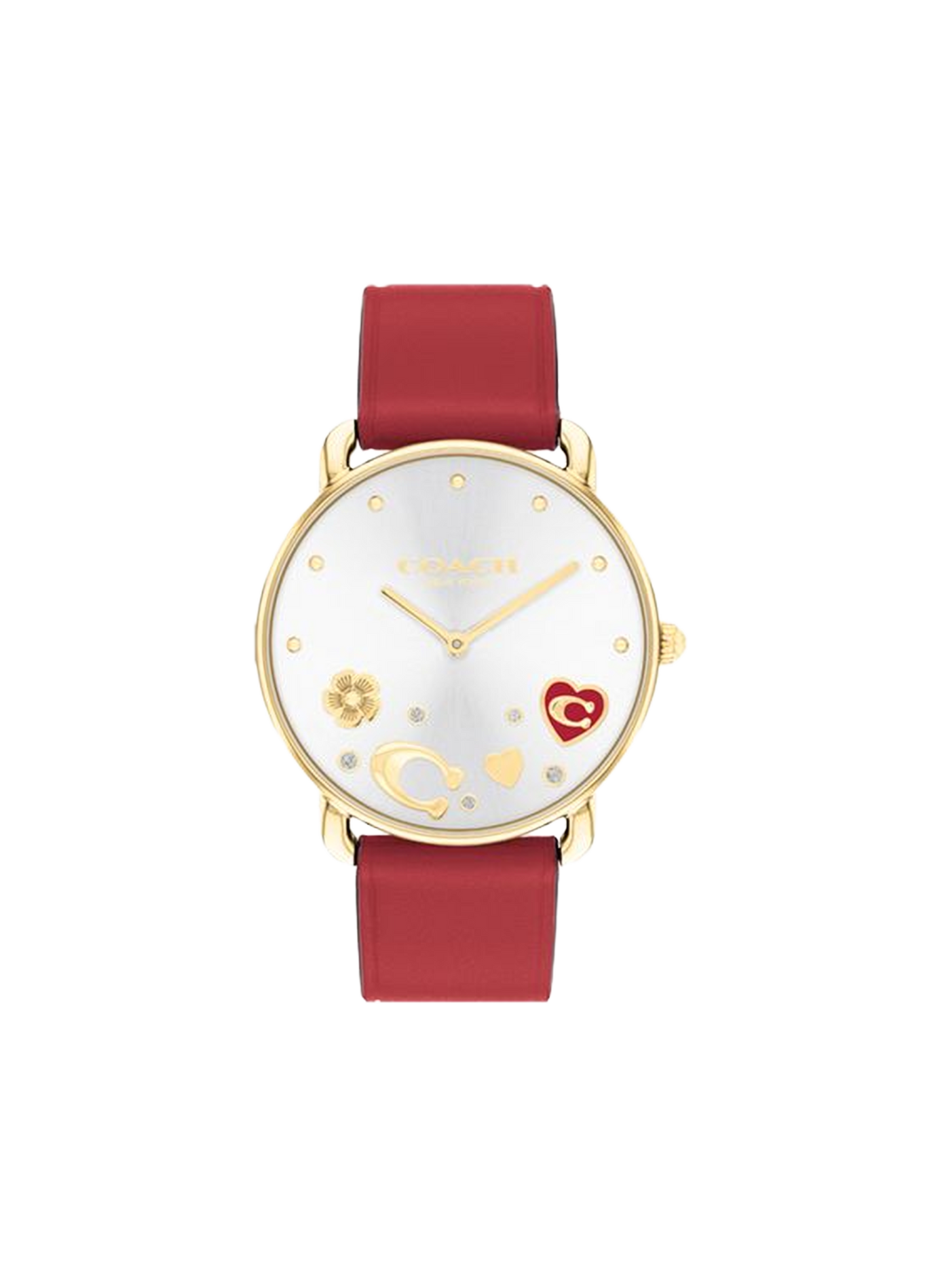 Montre quartz Elliot en cuir COACH MONTRES Rouge