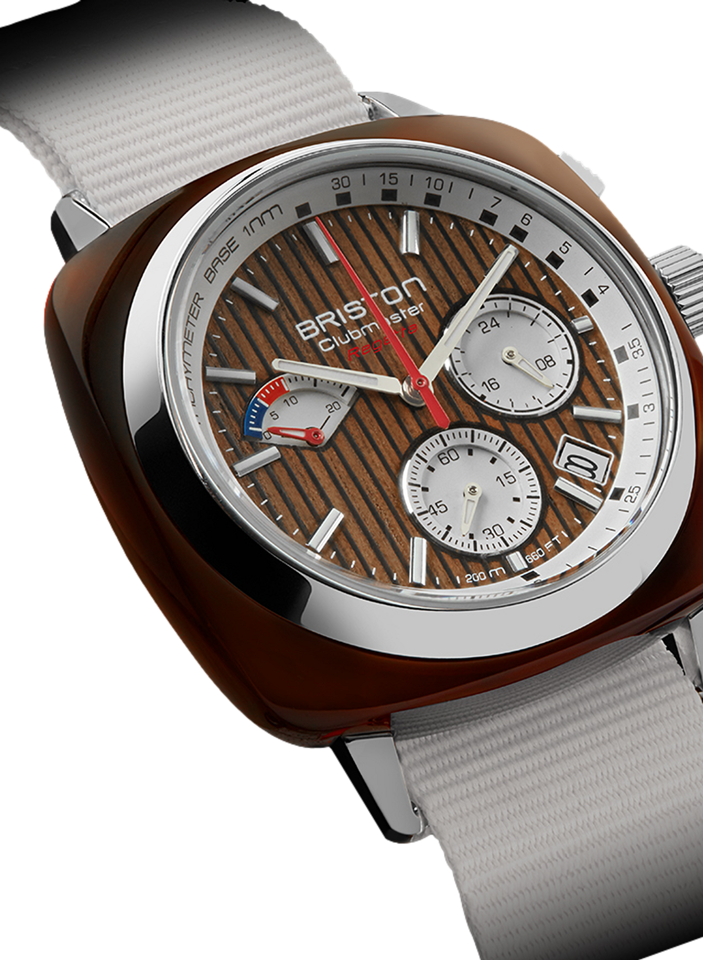 Montre Clubmaster Regatta en nylon BRISTON Marron