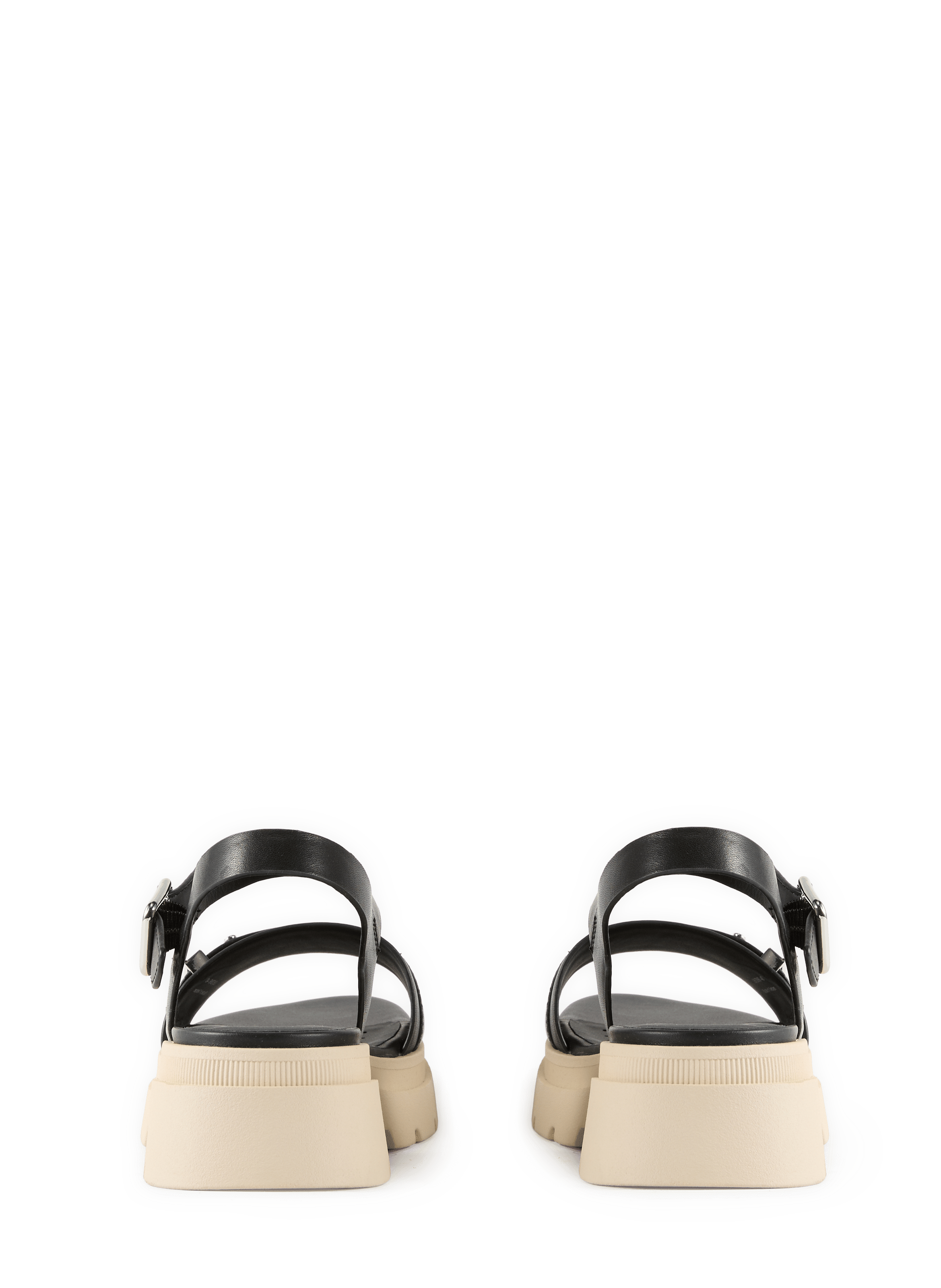 Keilsandalen aus Leder GEOX Schwarz