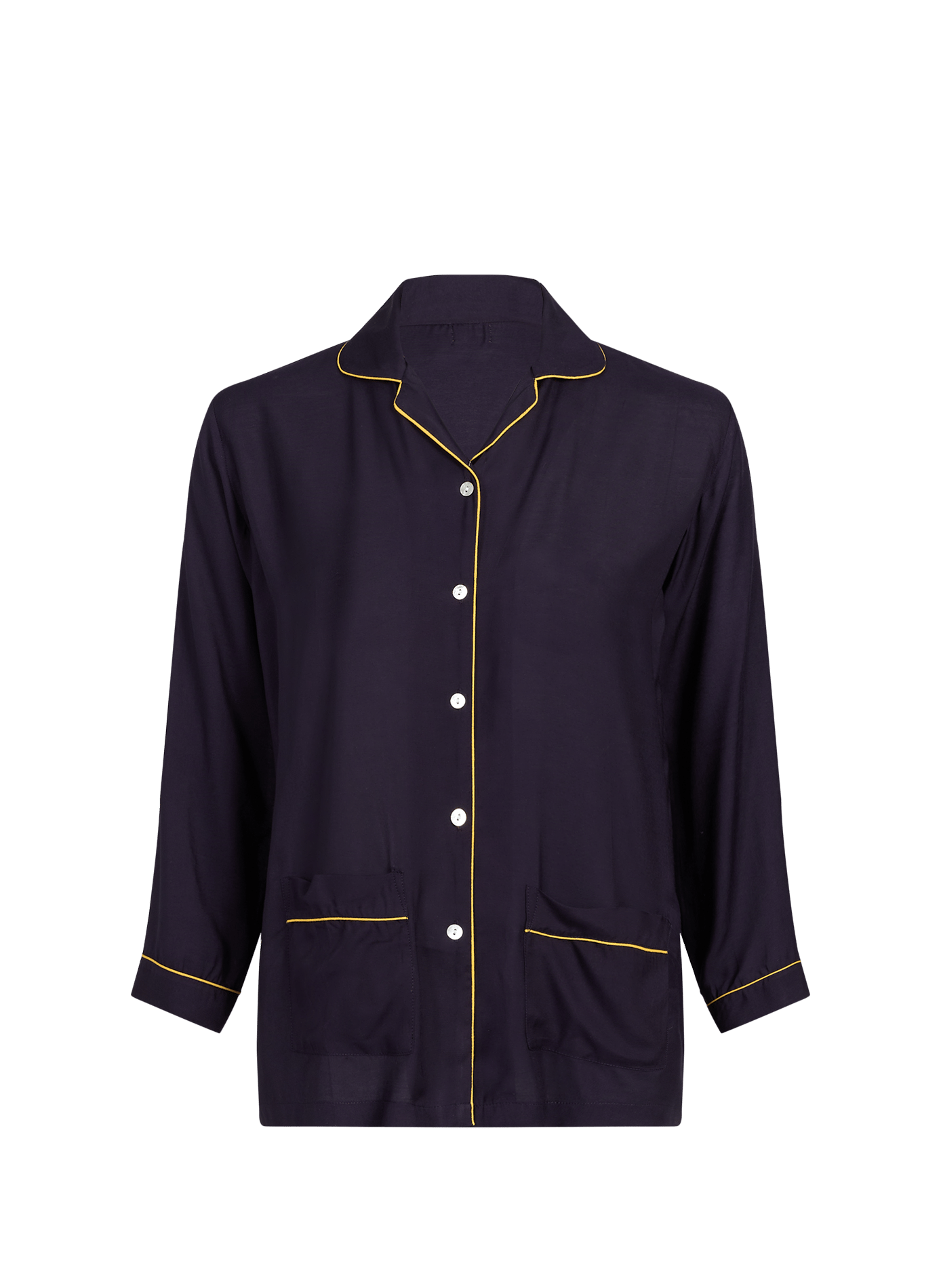 Set of long pajamas in cotton and silk GERMAINE DES PRÉS Blue