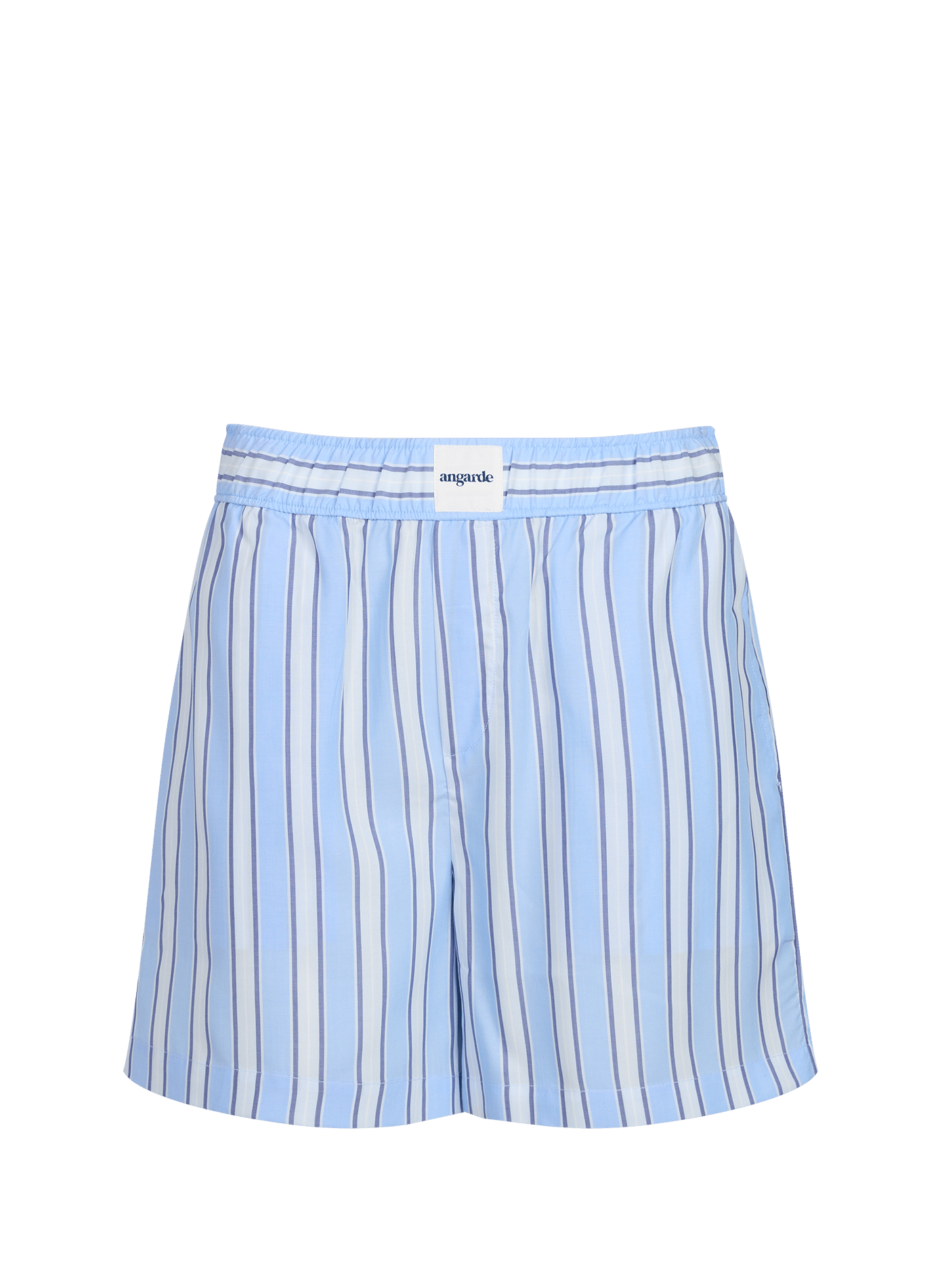 Striped shorts with elasticated waist in lyocell ANGARDE Blue