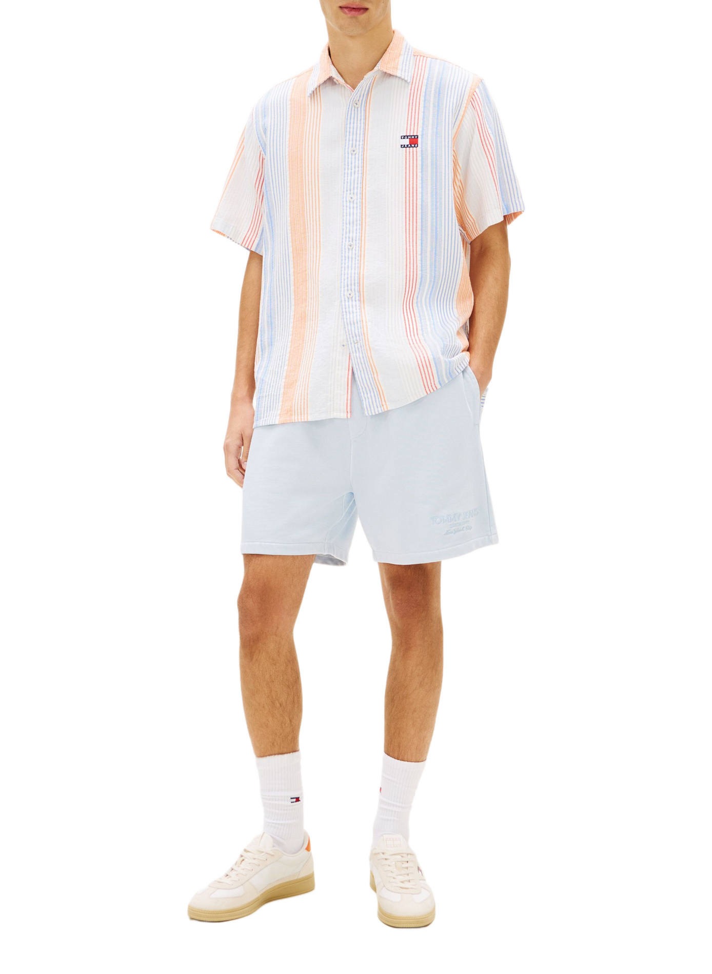 Straight-cut cotton Bermuda shorts TOMMY HILFIGER Blue