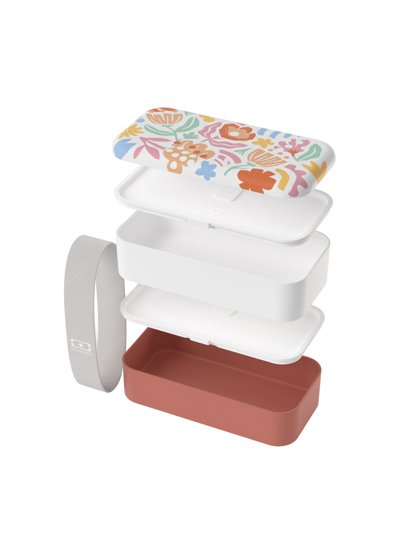 Boîte à repas Original à fleurs 1L MONBENTO Rose