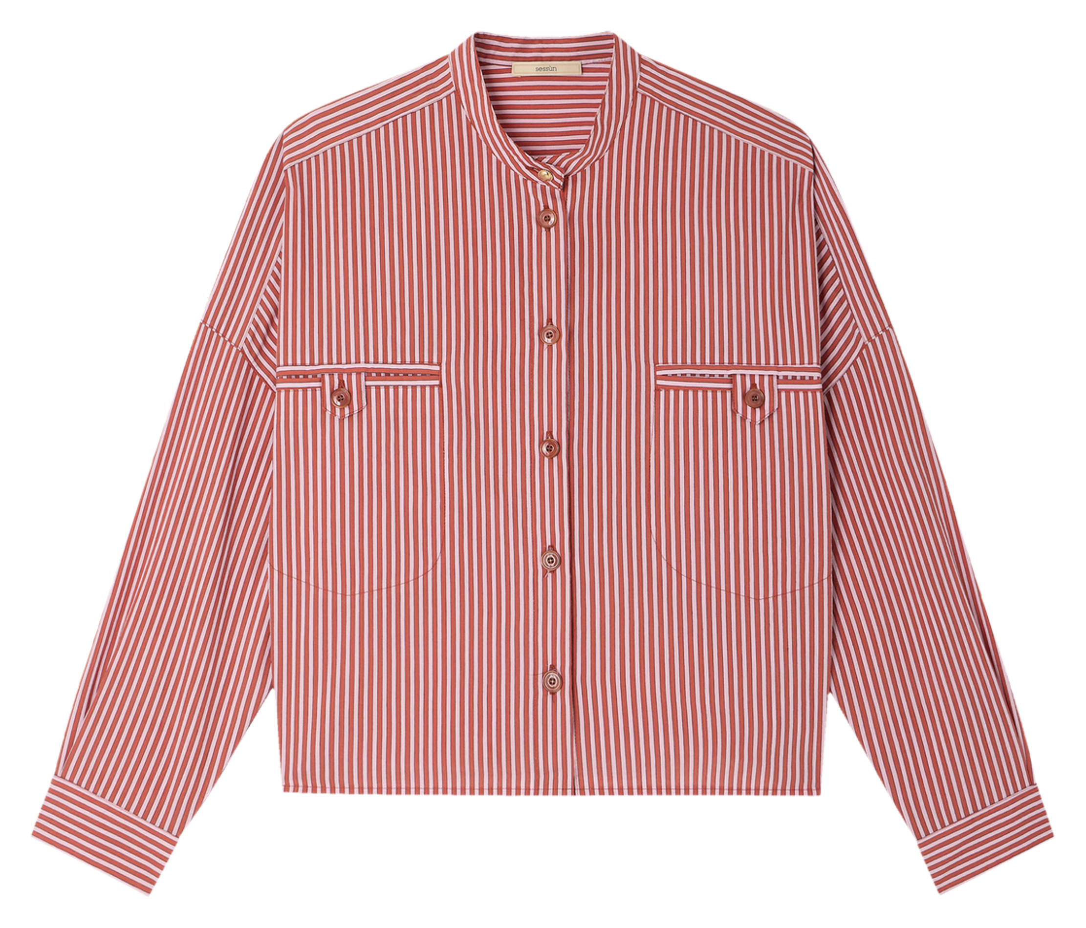 Chemise oversize col mao orregia SESSUN Rose
