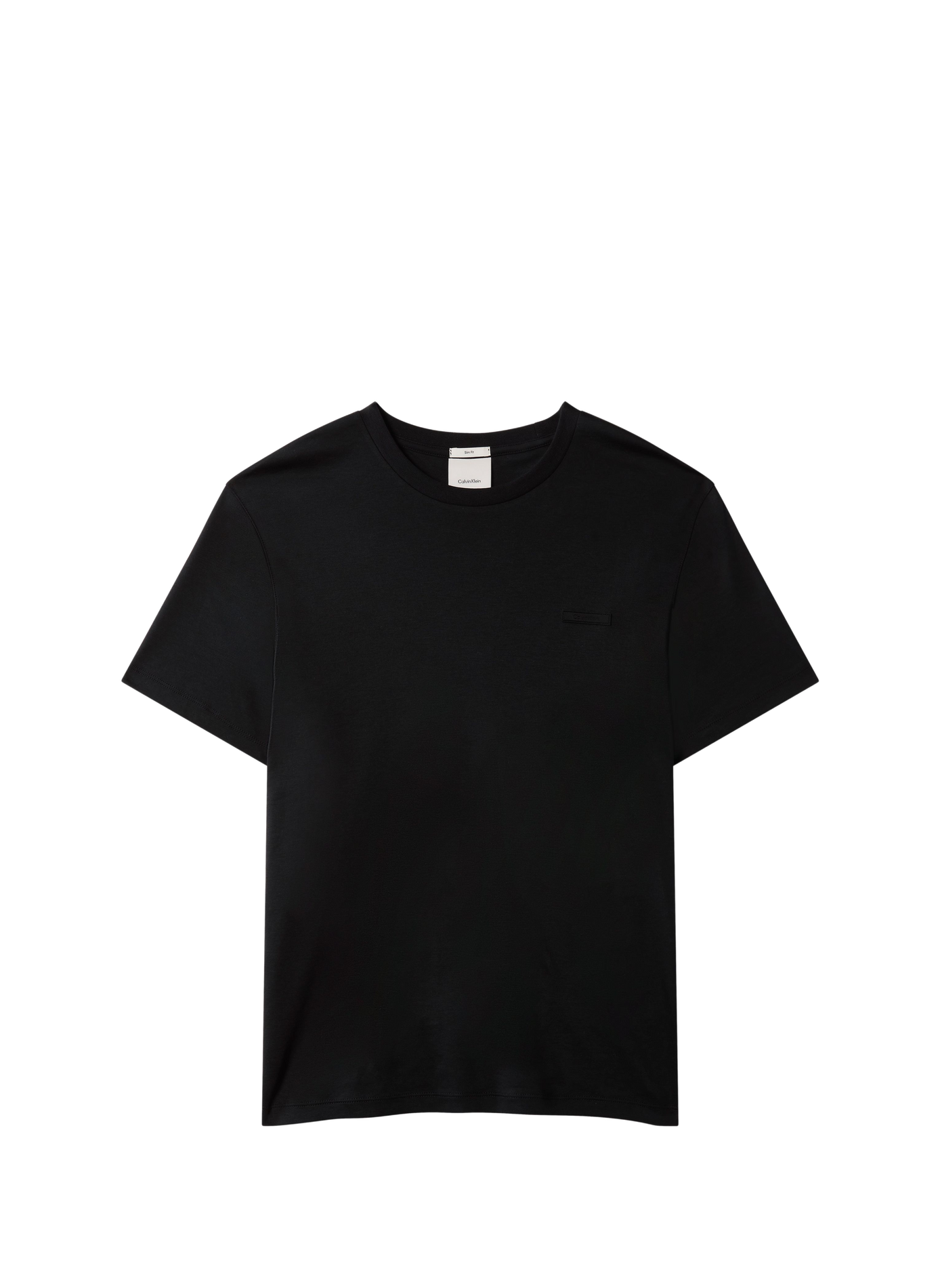 Gerades T-Shirt mit kurzen Ärmeln aus Baumwolle CALVIN KLEIN Schwarz