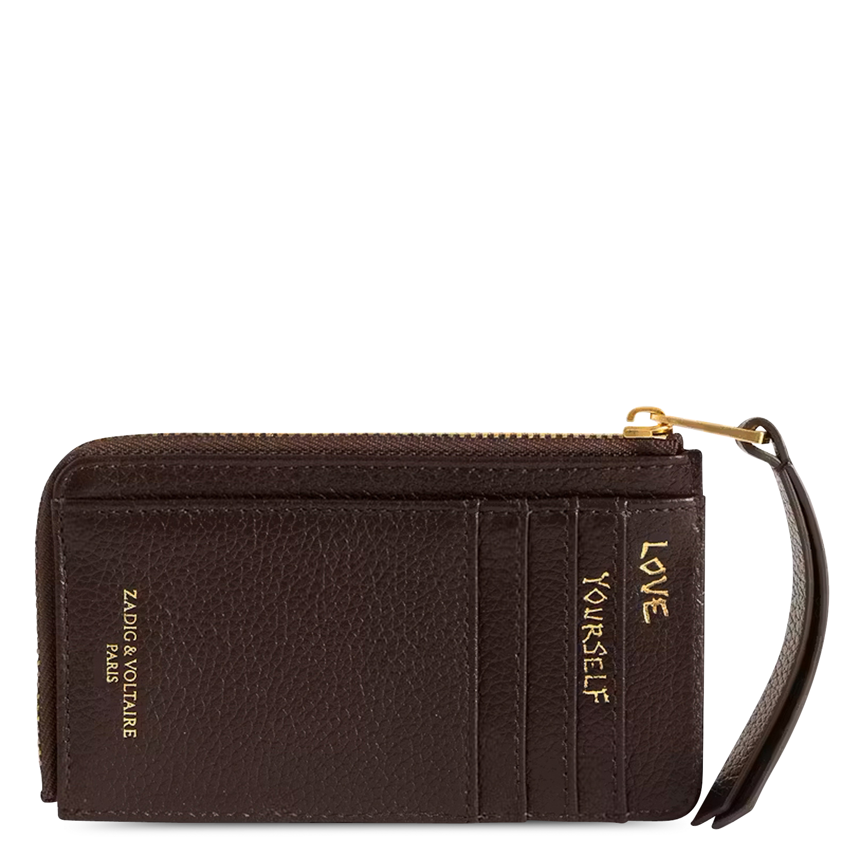 Lederen kaarthouder zv card ZADIG&VOLTAIRE Bruin