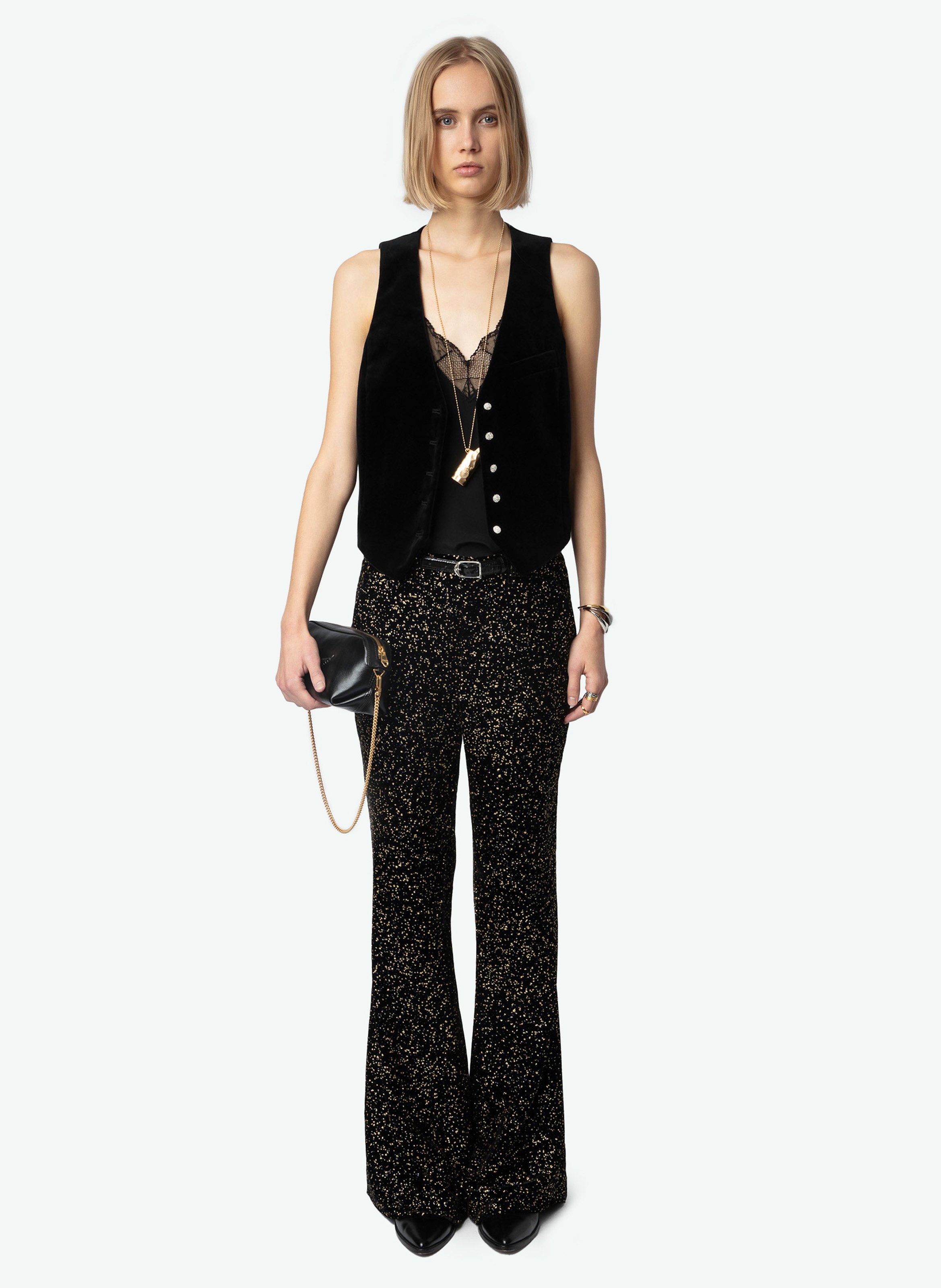Gilet de tailleur en coton ZADIG&VOLTAIRE Noir