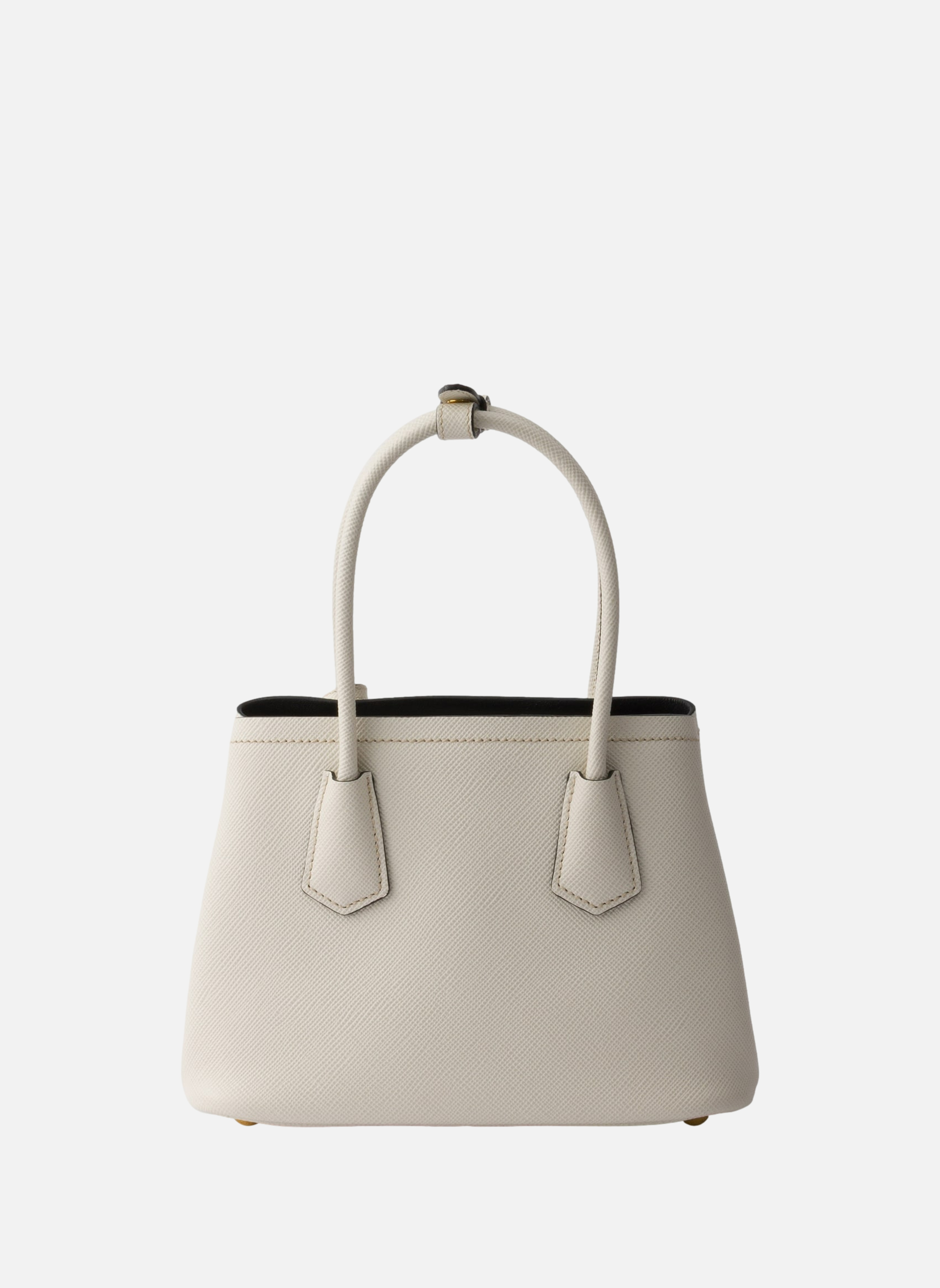 Mini sac prada double en cuir saffiano PRADA Beige