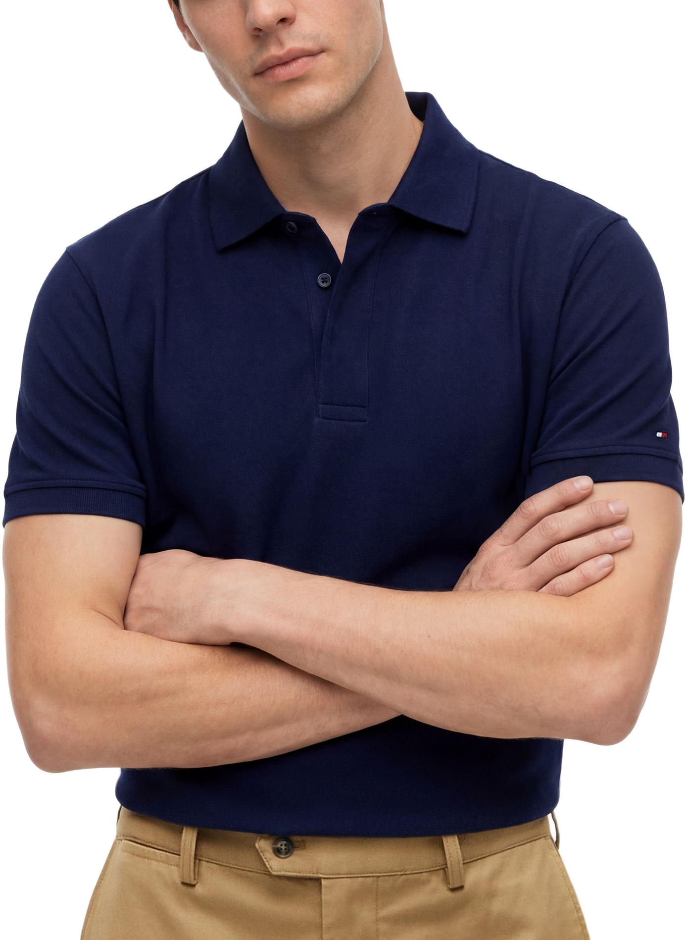 Polo en coton TOMMY HILFIGER Bleu