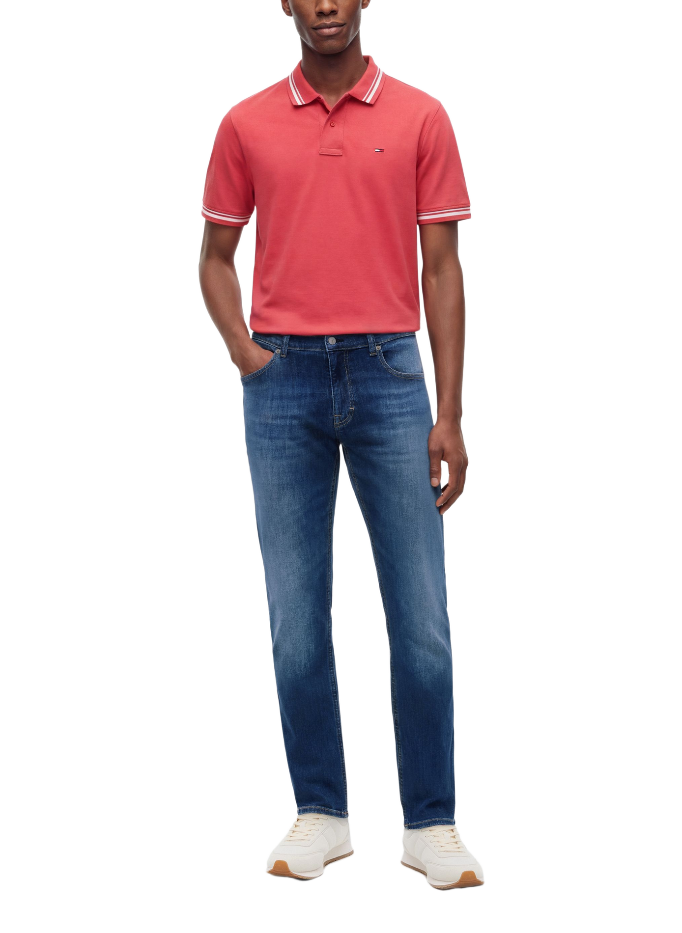 Washed straight-fit jeans TOMMY HILFIGER Blue