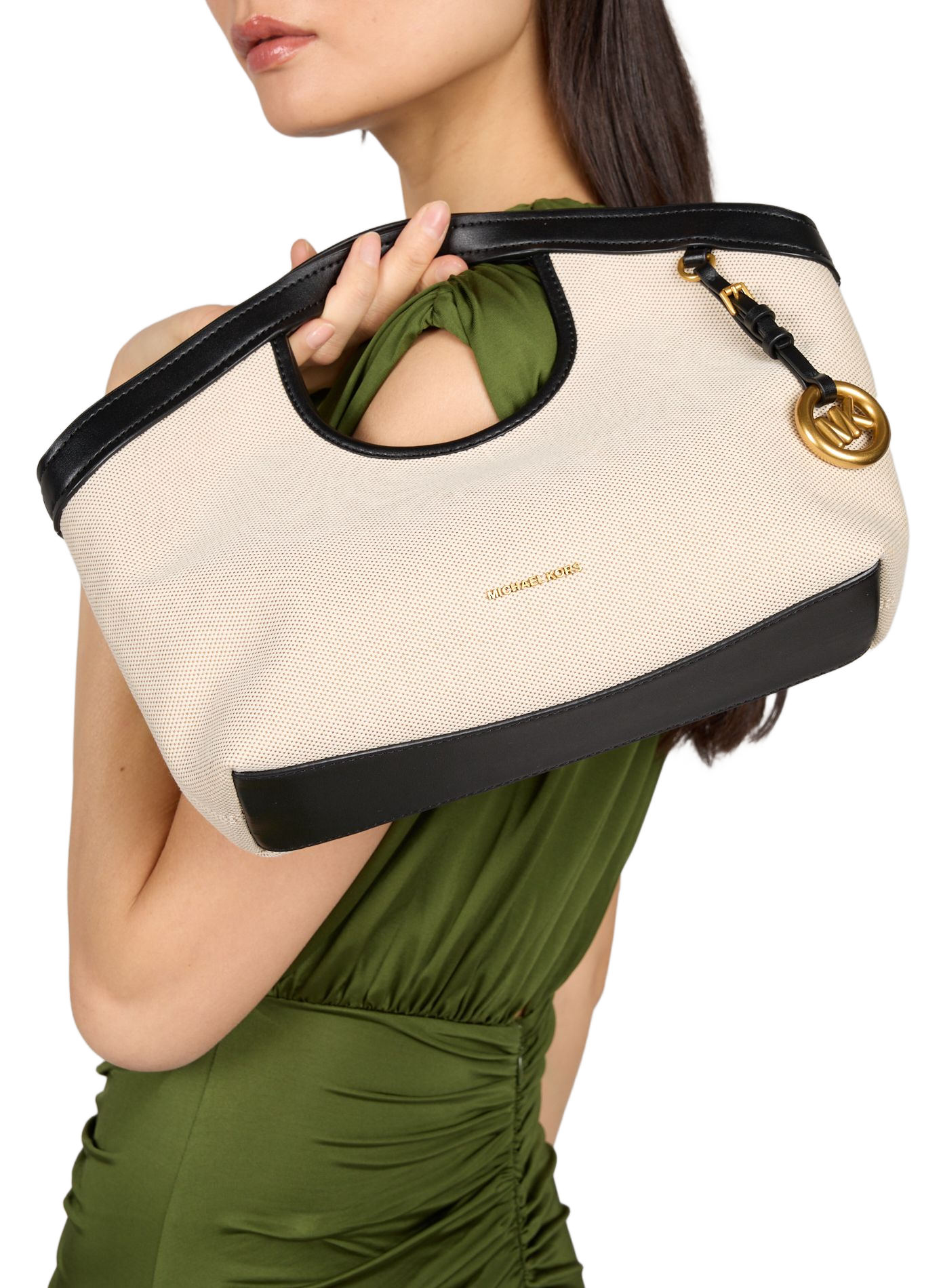 Sac à main Haddie en coton mélangé MICHAEL KORS Noir