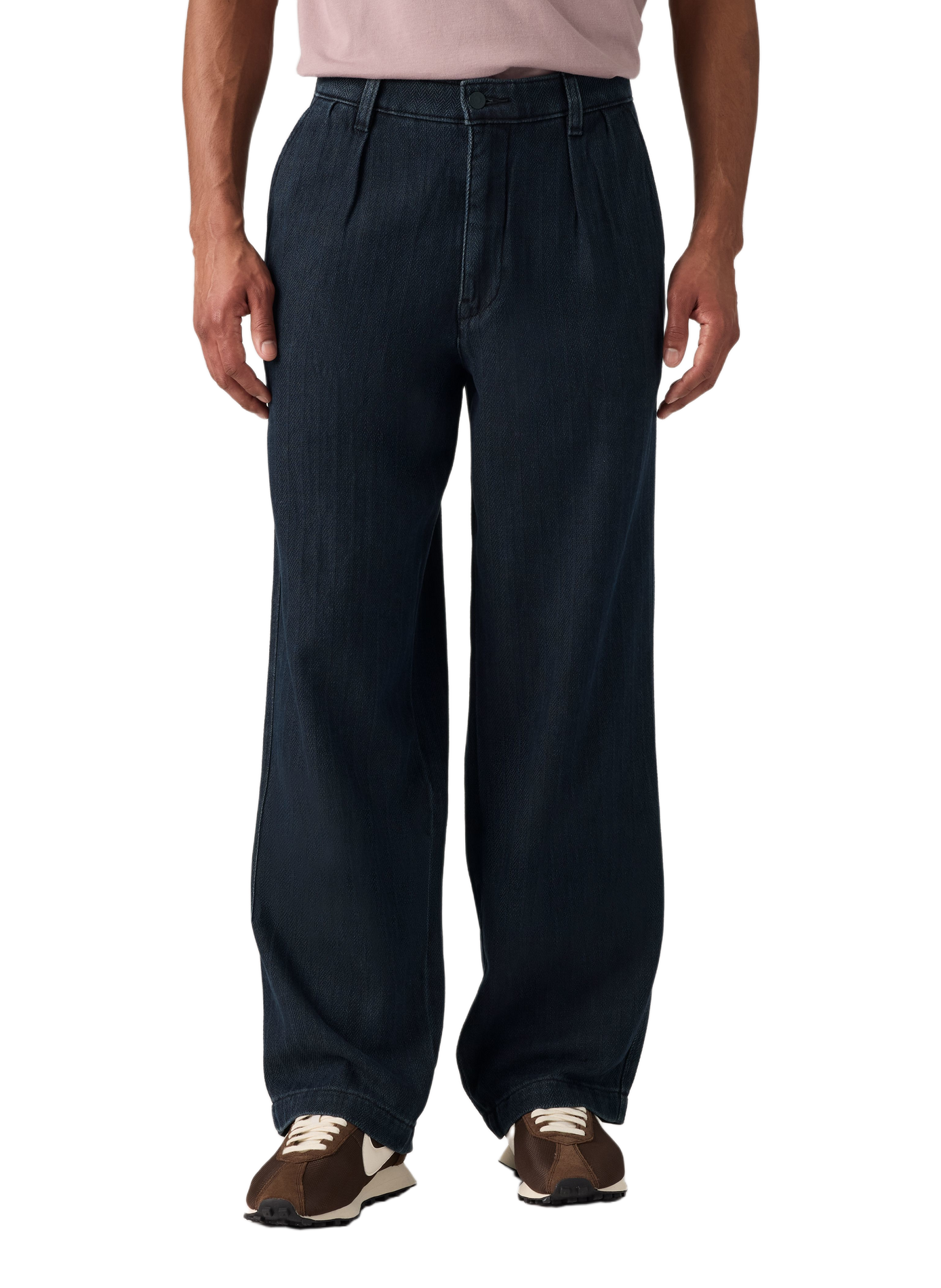 Wide high-waisted cotton trousers LEVI'S Blue