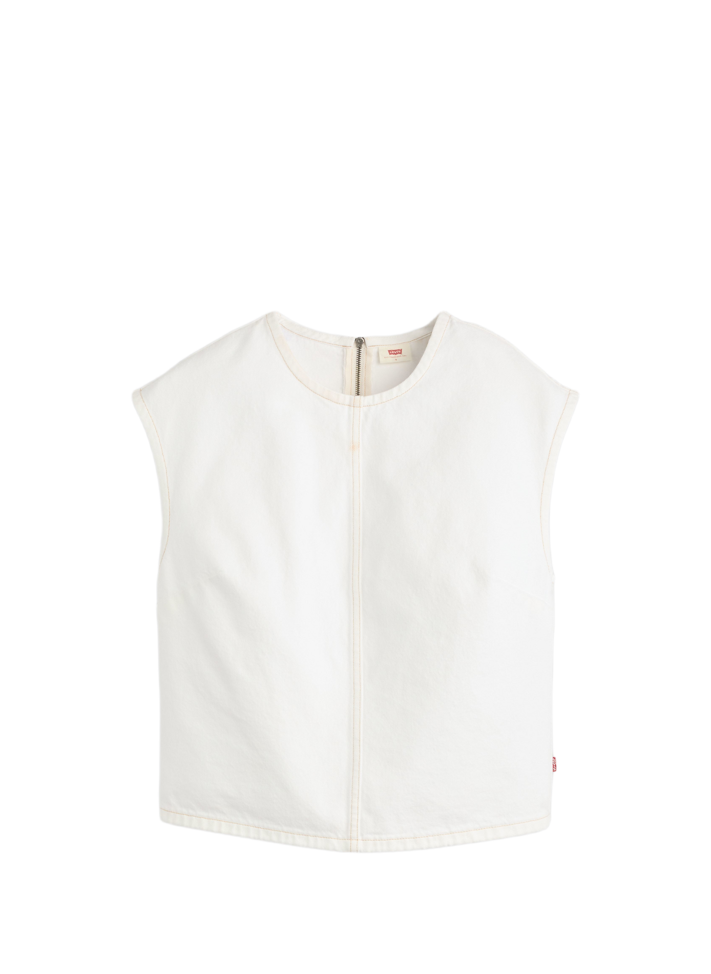 Sleeveless cotton denim top LEVI'S White