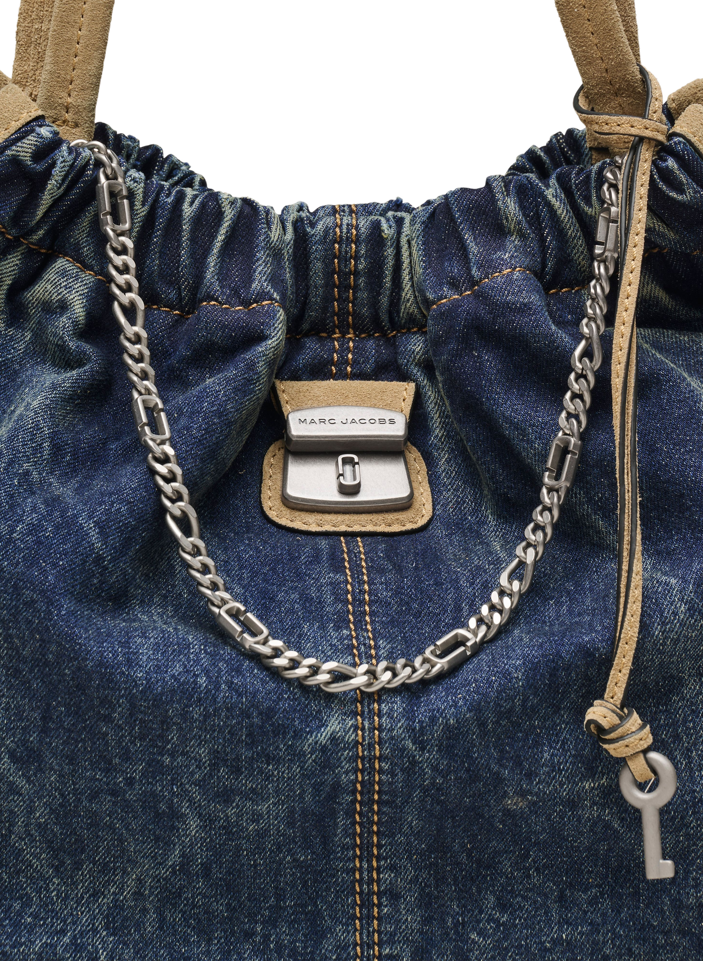 Tasche aus Denim-Wildleder Cristina Tote aus Baumwolle MARC JACOBS Blau