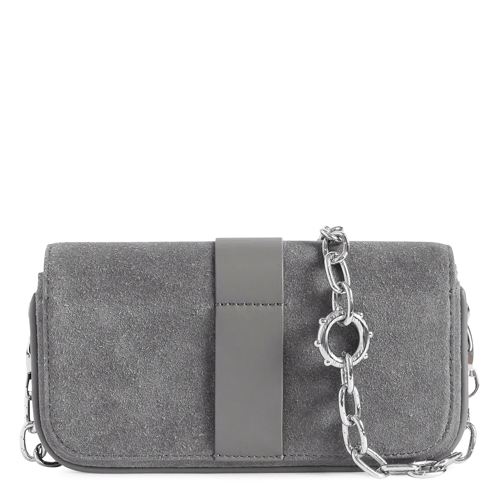 Schoudertas van leer kate wallet ZADIG&VOLTAIRE Grijs