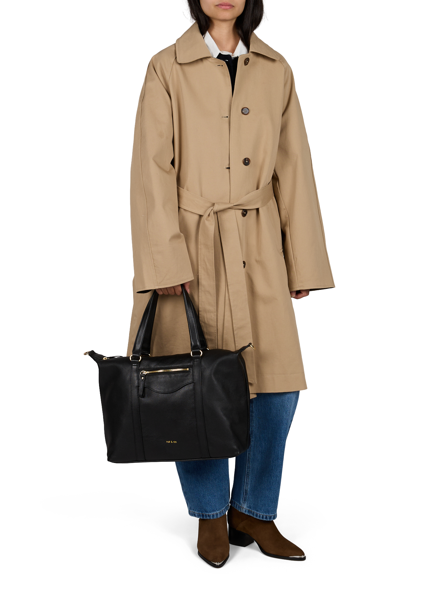 Thylane leather shoulder bag | Black NAT & NIN Women